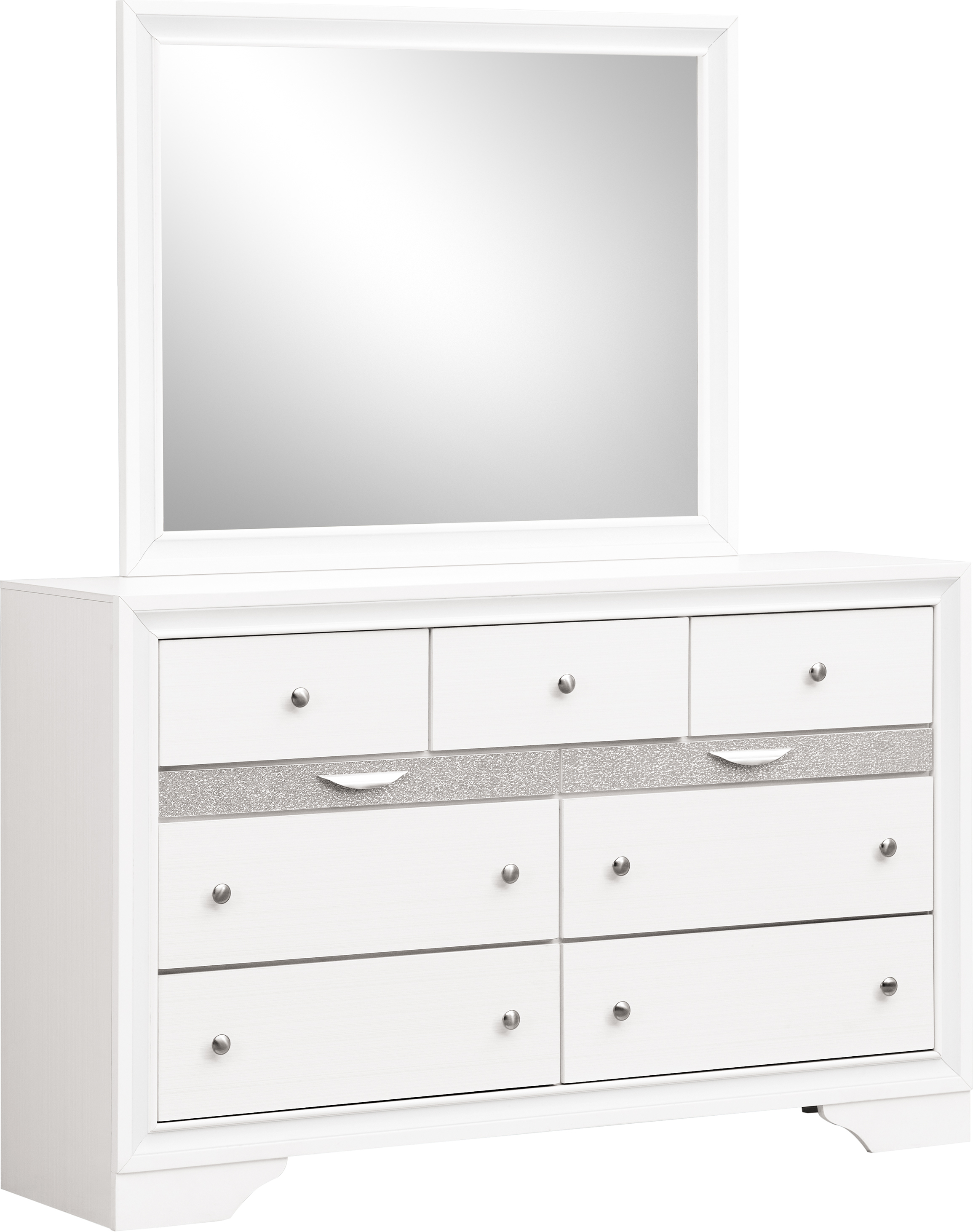 Madrid Resser Madrid Dresser In White by Glory | 1StopBedrooms