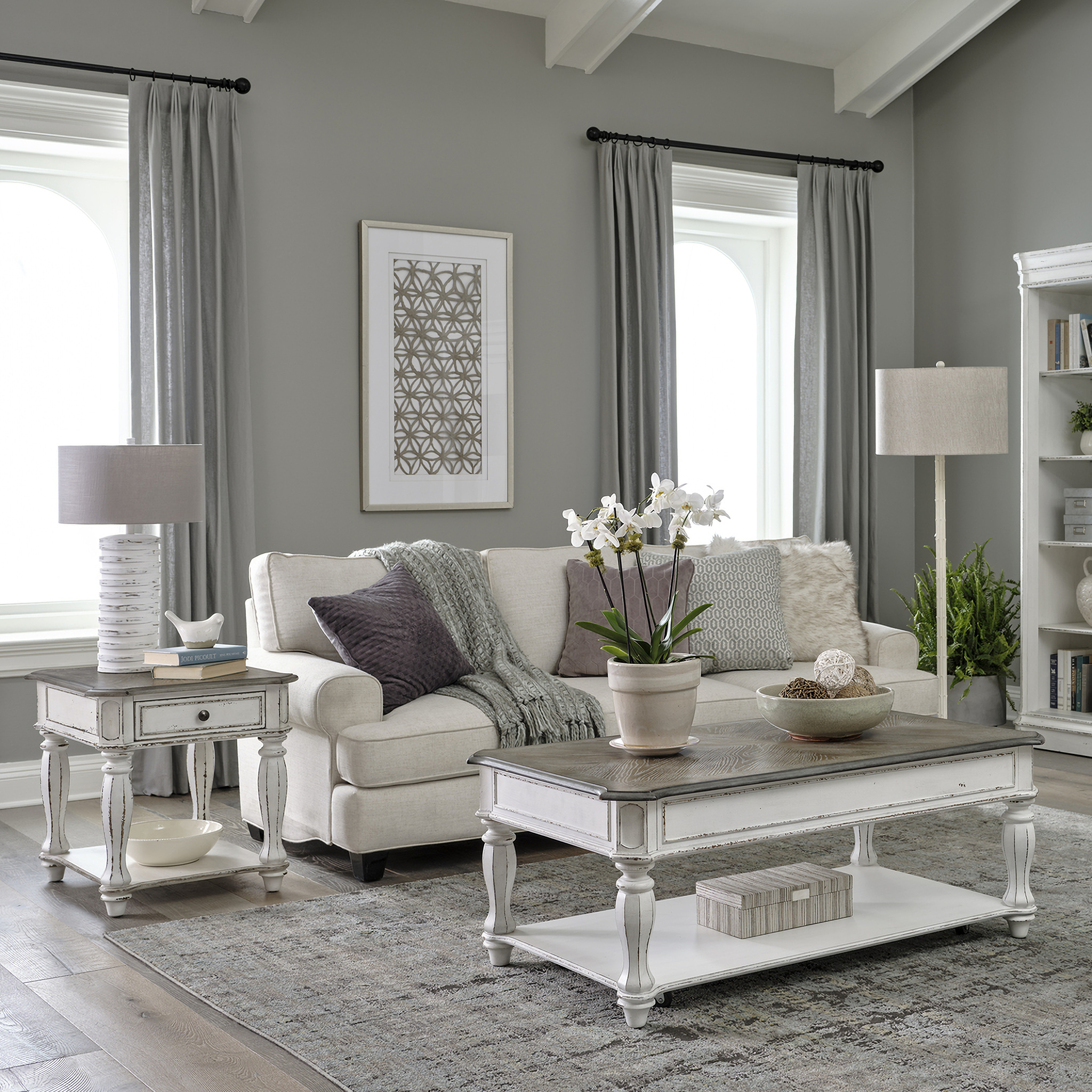 Magnolia Manor Antique White Occasional Table Set by Liberty | 1StopBedrooms