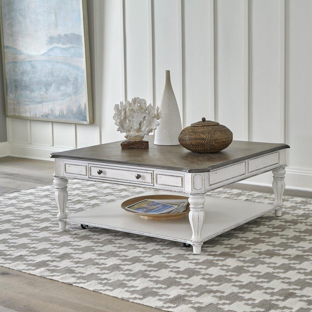 Magnolia Manor Oversized Square Cocktail Table - 1StopBedrooms