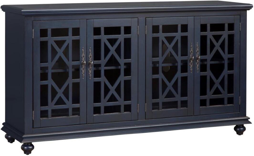 Martin Svensson Home Supporto TV Rustico In Legno Massello 165 Cm - Mobile Con Ante In Rete E Ripiani Regolabili, Bianco Antico, Per TV Fino A 70''
