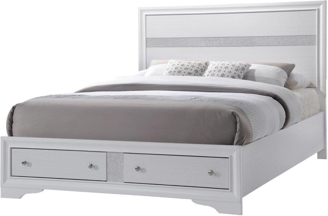 Matrix King Bed In White - 1StopBedrooms