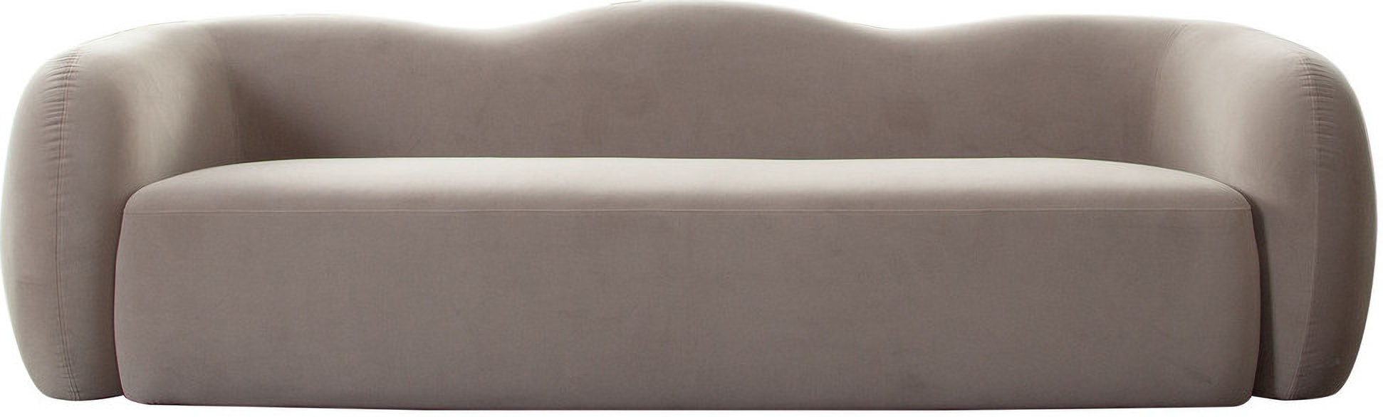Maya Sofa In Modern Shitake Mink Performance Velvet by Diamond Sofa ...