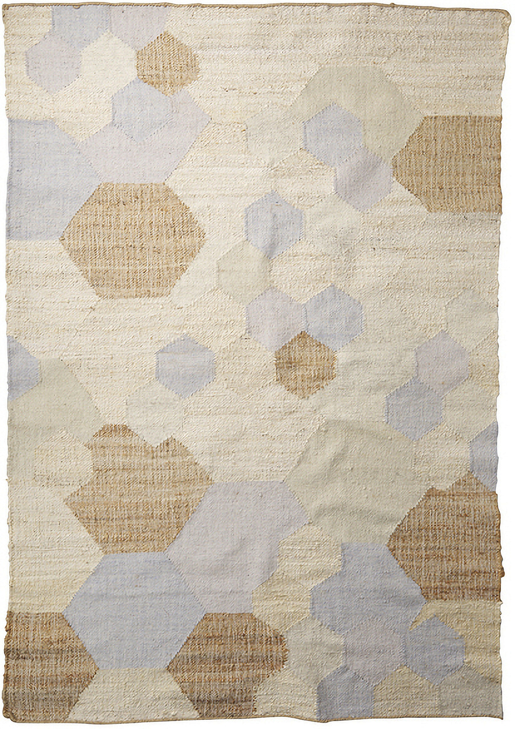 Mayson 60 x 96 Inch Multi Colored Honeycomb Pattern Area Rug In Cream ...