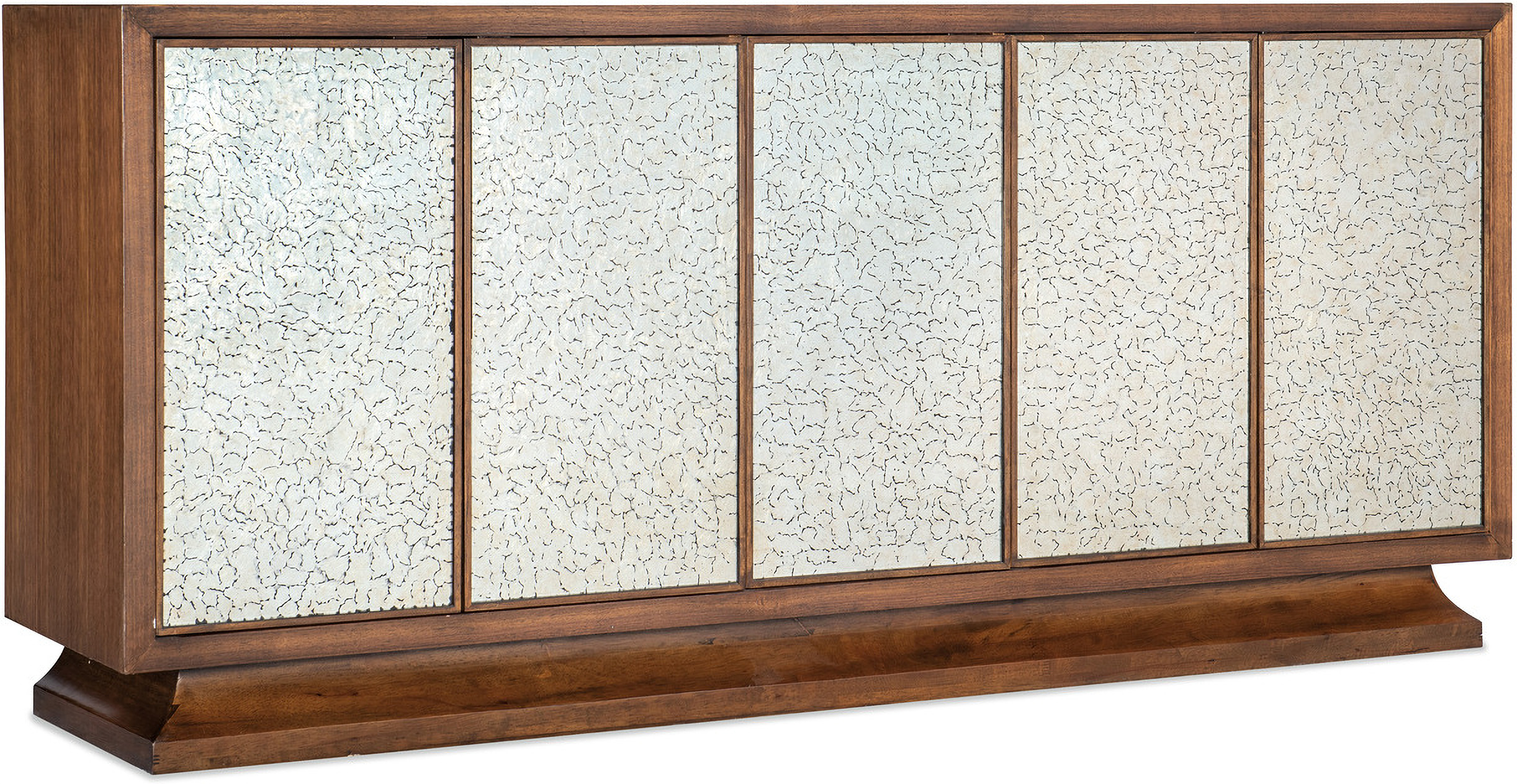 Melange Lloyds Leopard Entertainment Credenza In Medium Wood