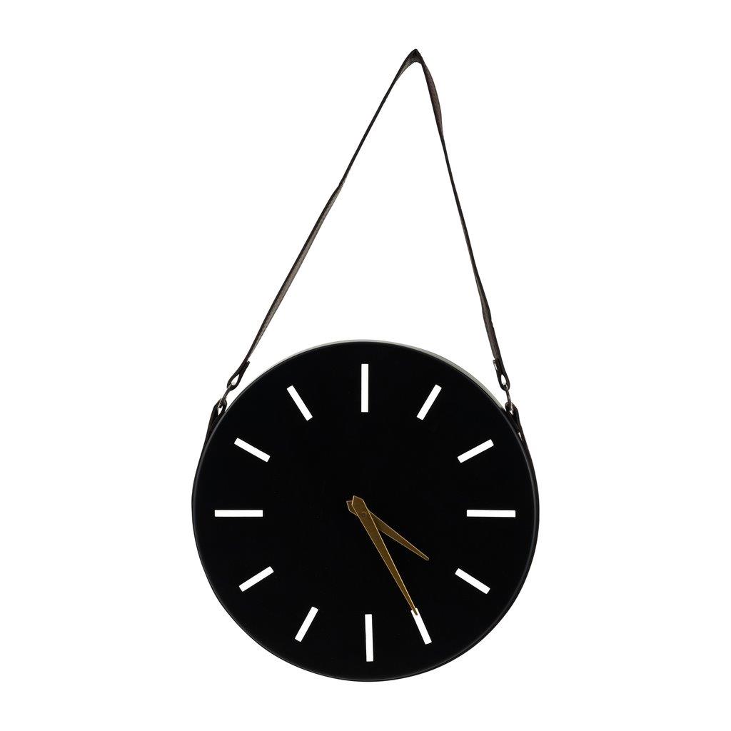 Metal 14 Inch Wall Clock In Black by Sagebrook