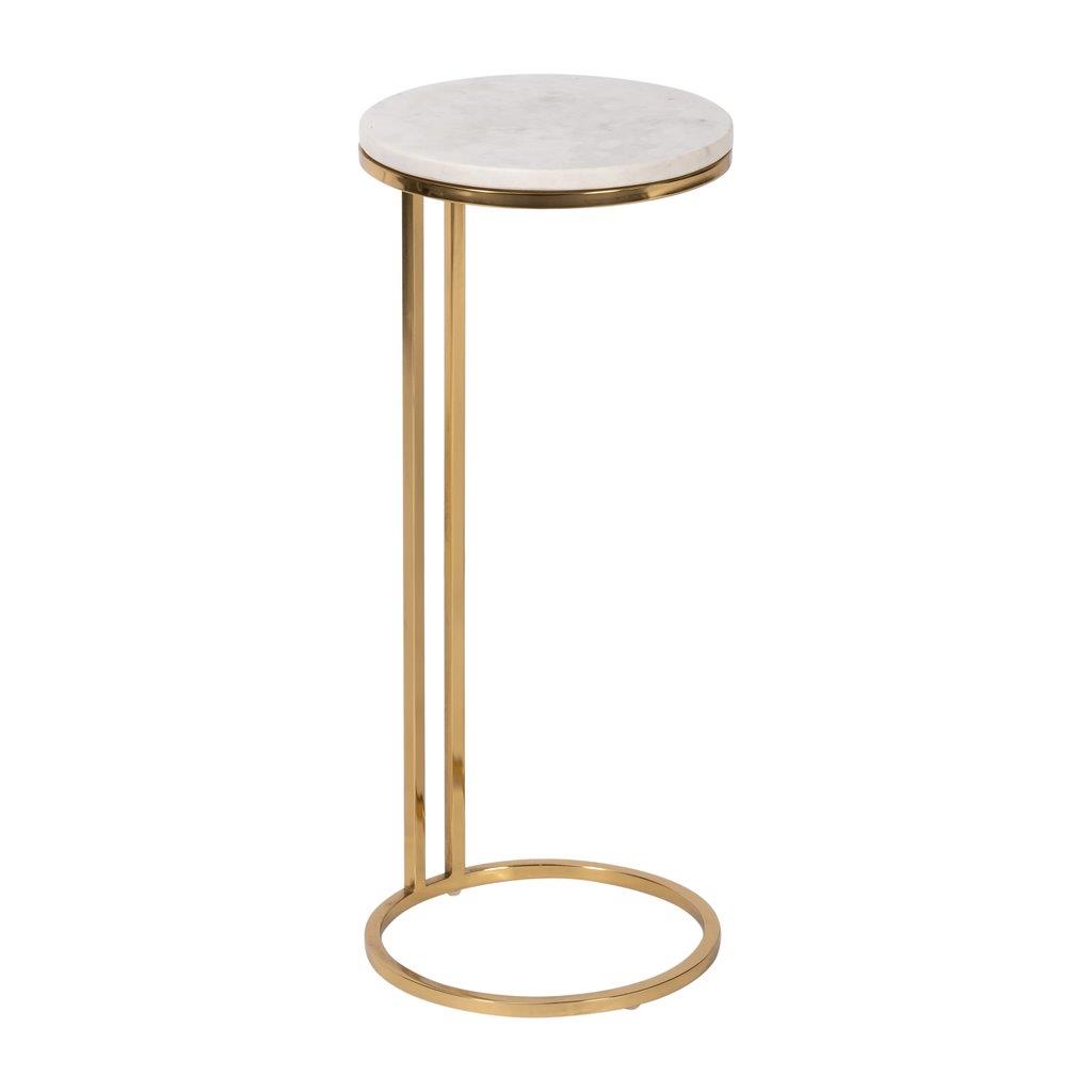 Metal And Marble 10 X 24 Drink Table In White And Gold By Sagebrook Metal and marble 10 x 24 drink table in white and gold by sagebrook