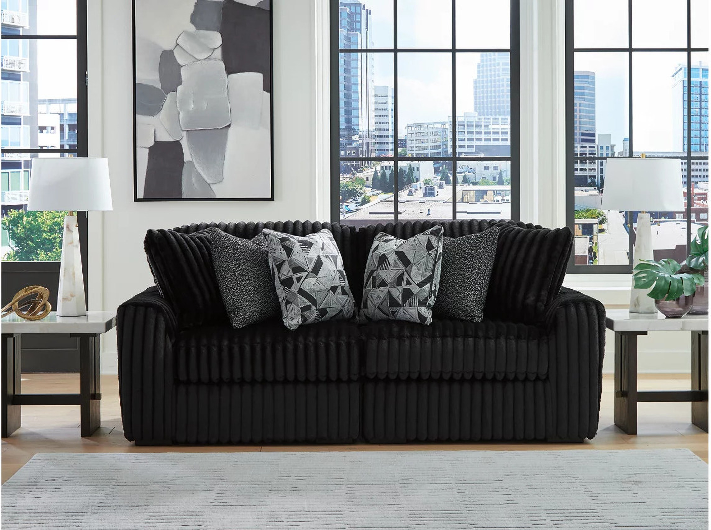 Midnight-Madness 2-Piece Sectional Sofa In Onyx by Ashley