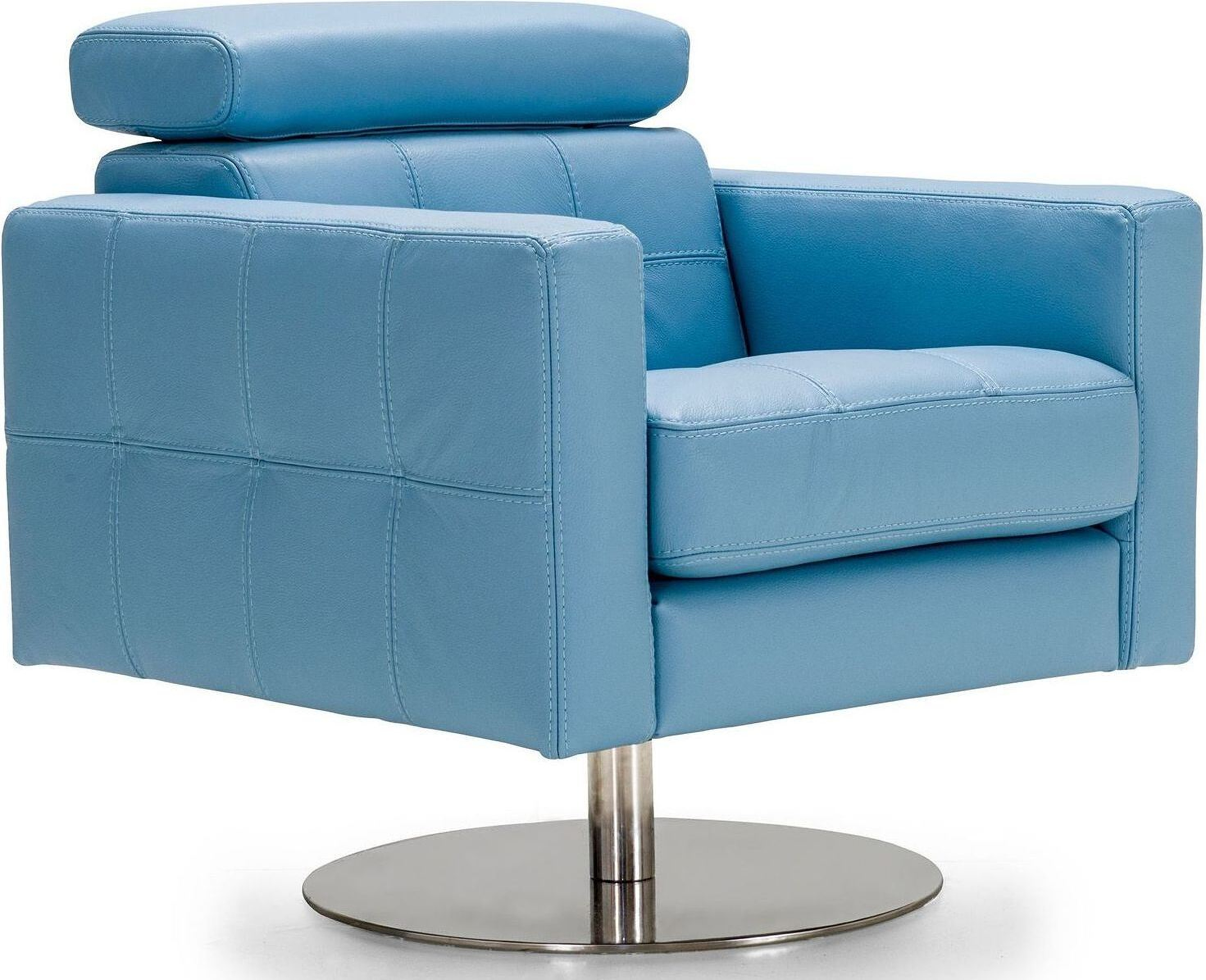 Modern blue deals leather chair