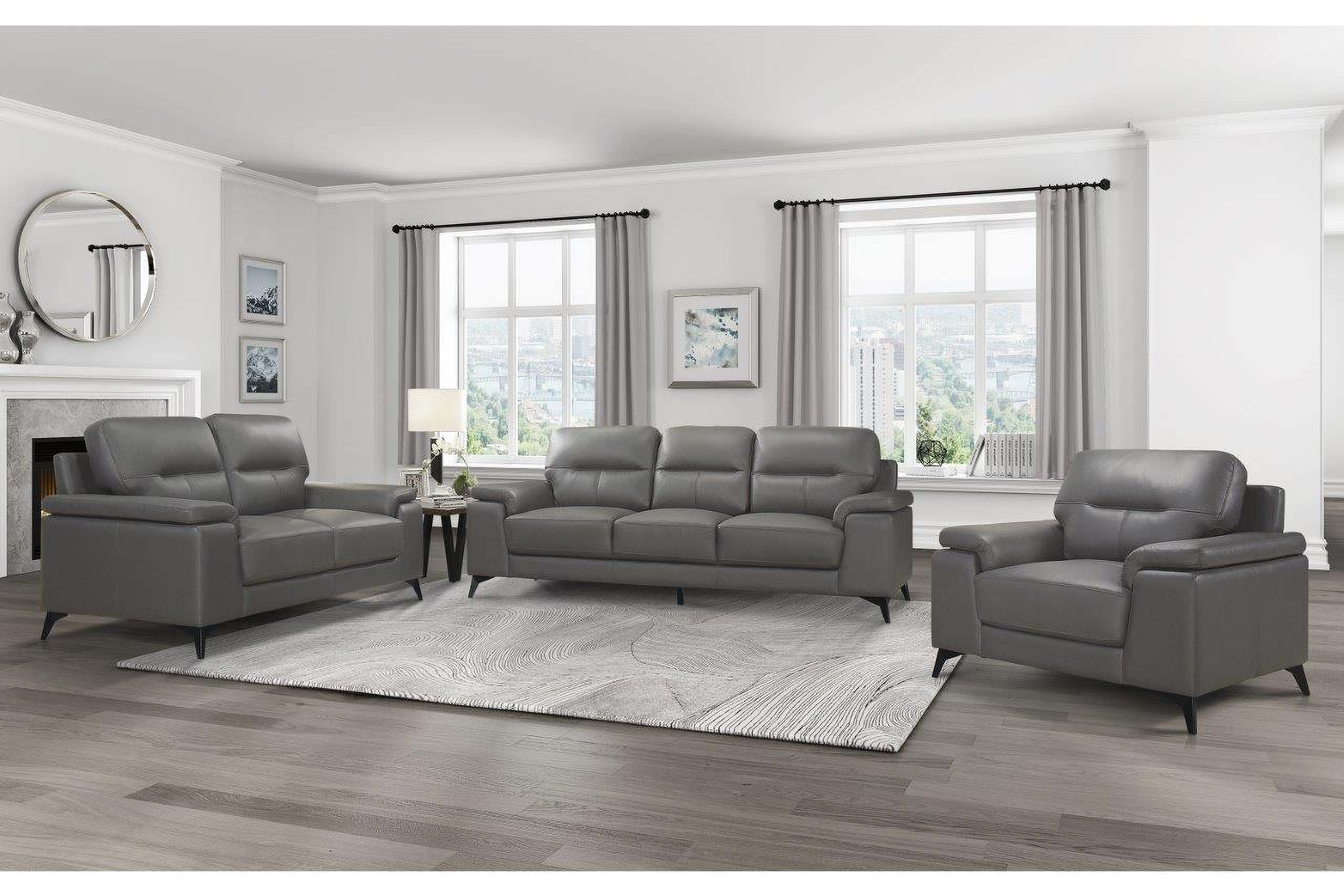 Mischa Dark Gray Living Room Set by Homelegance 1StopBedrooms