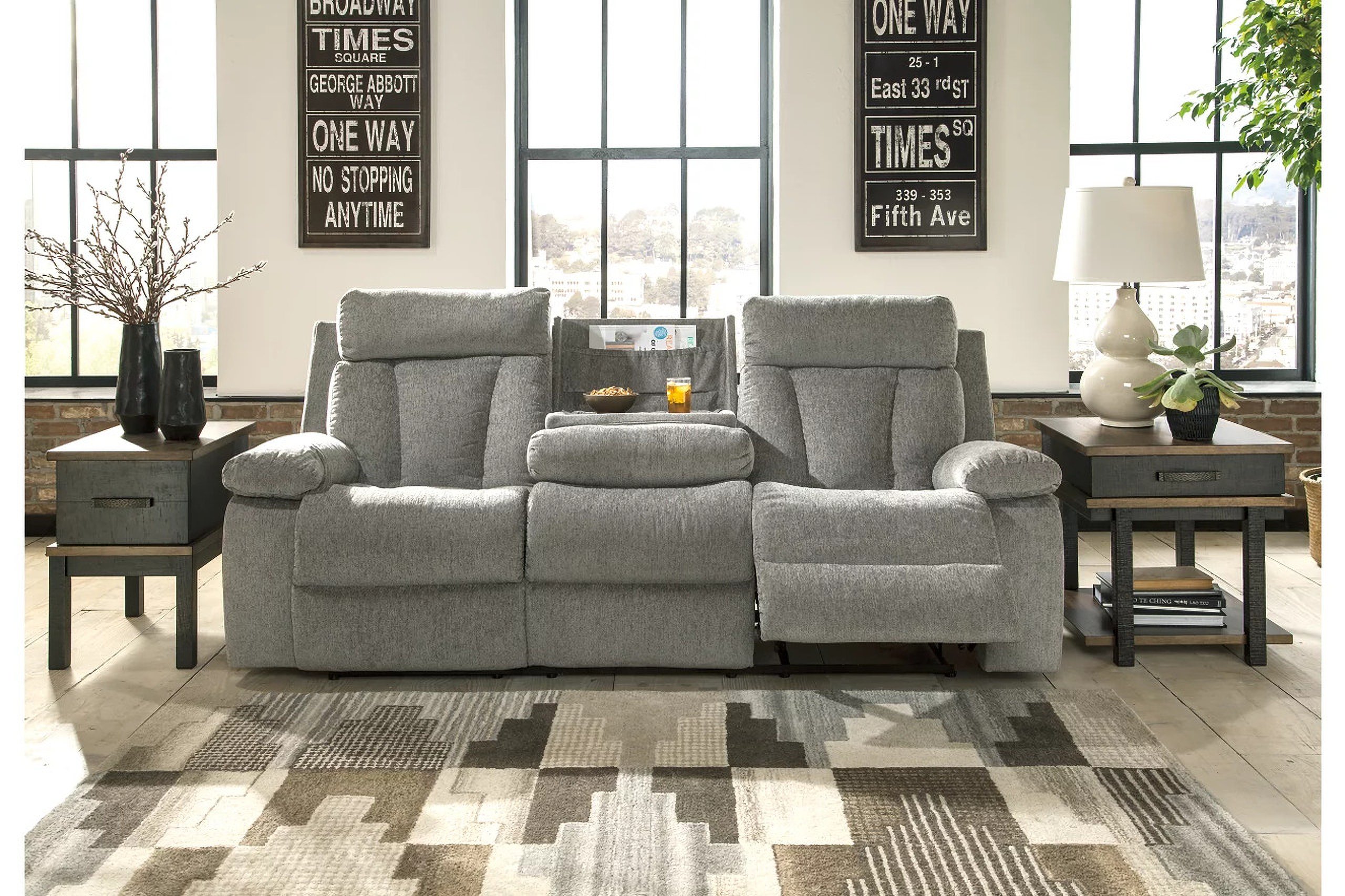 Mitchiner Reclining Sofa In Fog by Ashley Furniture | 1StopBedrooms