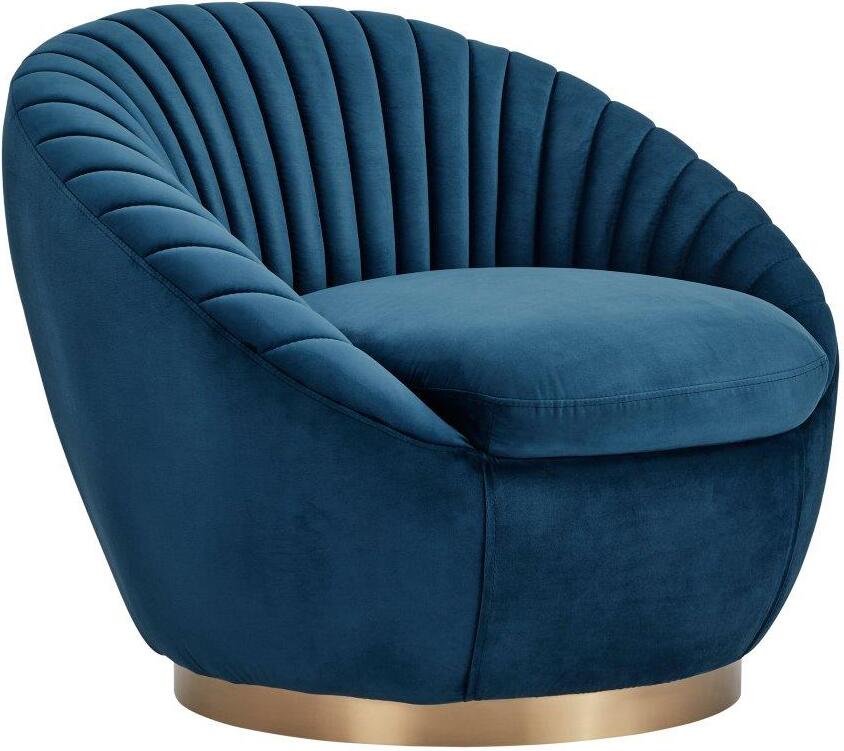 Navy blue discount velvet tub chair