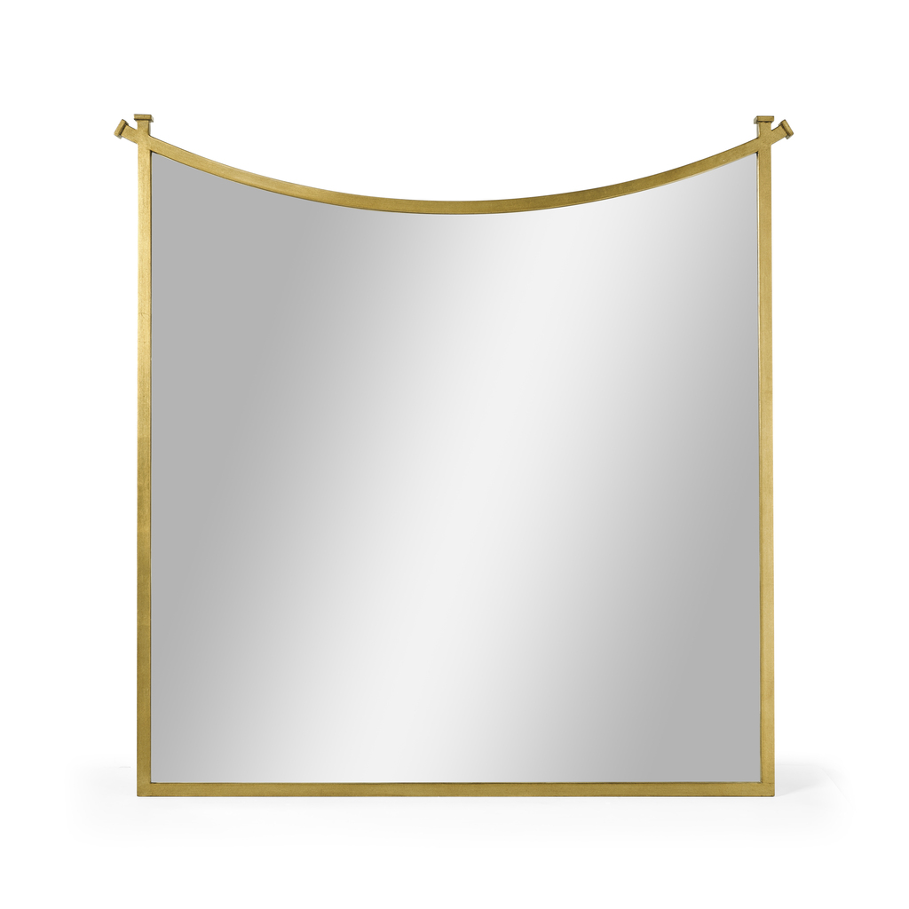Modern Luxe Curve Accent Mirror In Gold by Jonathan Charles | 1StopBedrooms