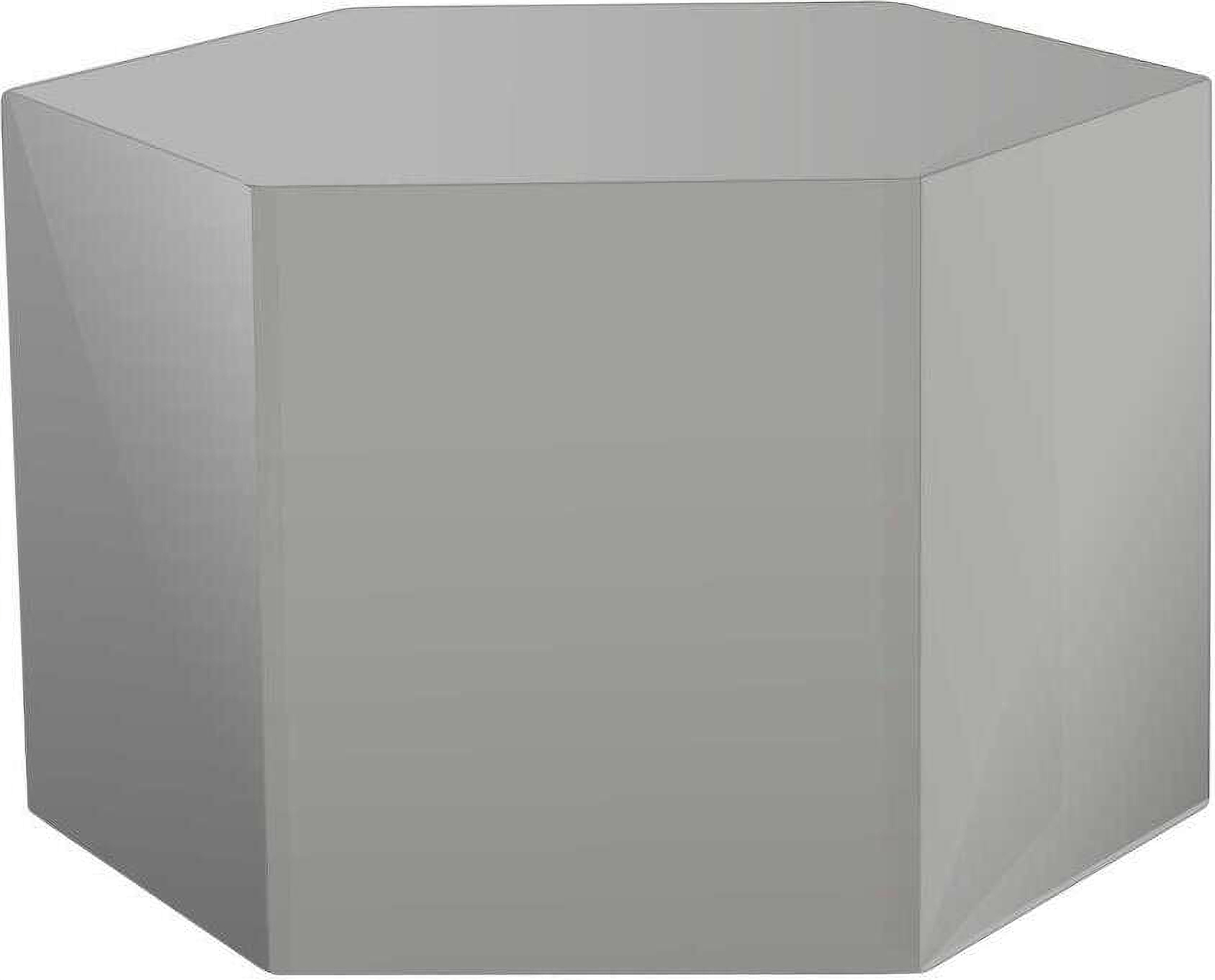 Modrest Newmont Small Light Grey High Gloss End Table 1StopBedrooms