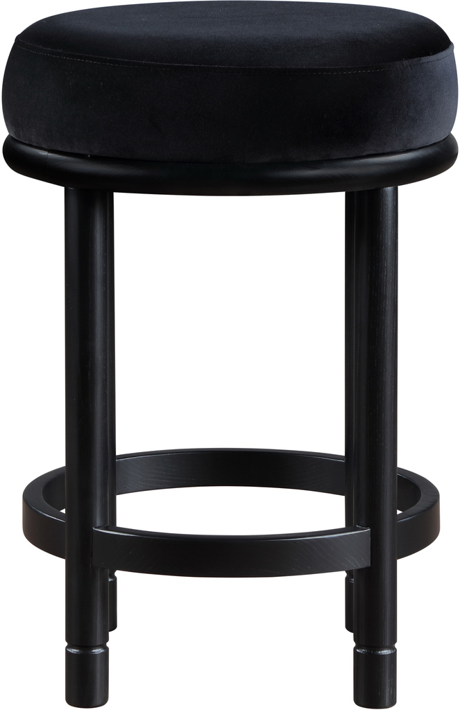 Monette Velvet Counter Stool In Black by Meridian | 1StopBedrooms