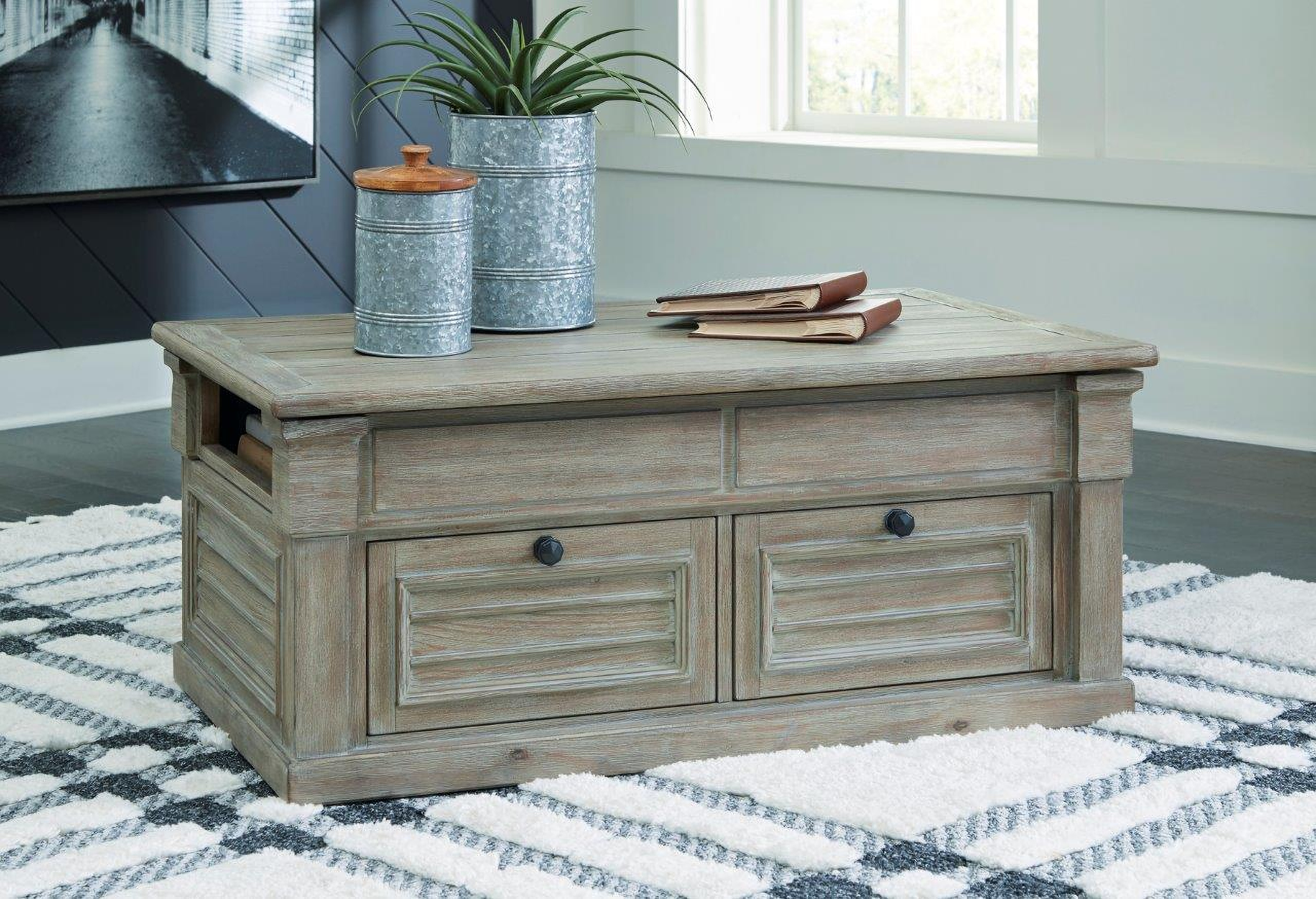 Moreshire Bisque Lift Top Occasional Table Set by Ashley Furniture 1StopBedrooms