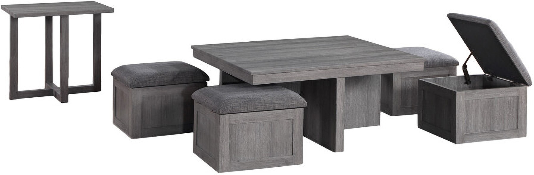 Moseberg Distressed Gray Occasional Table Set 1StopBedrooms