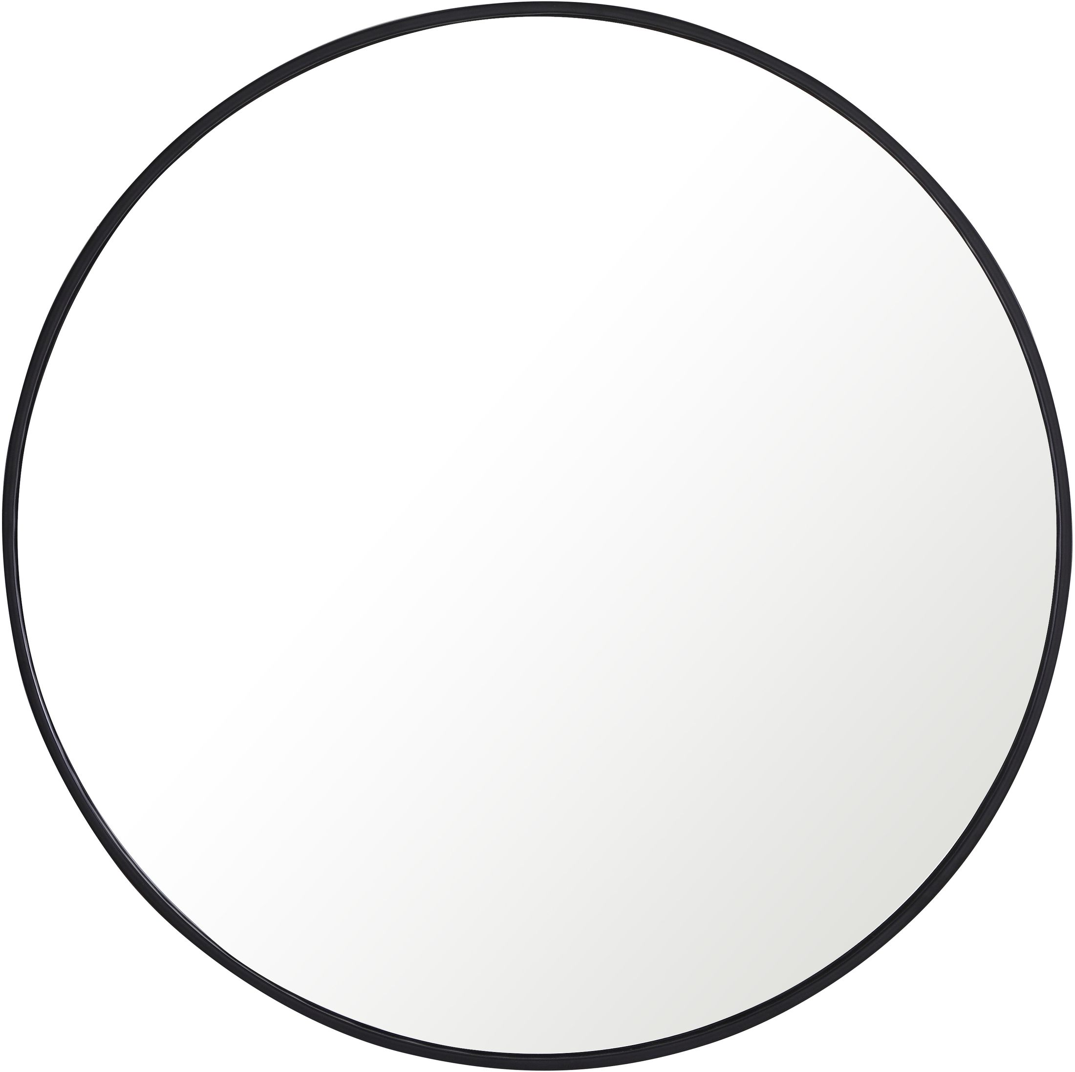 Zuo Modern Luna Black Round Mirror