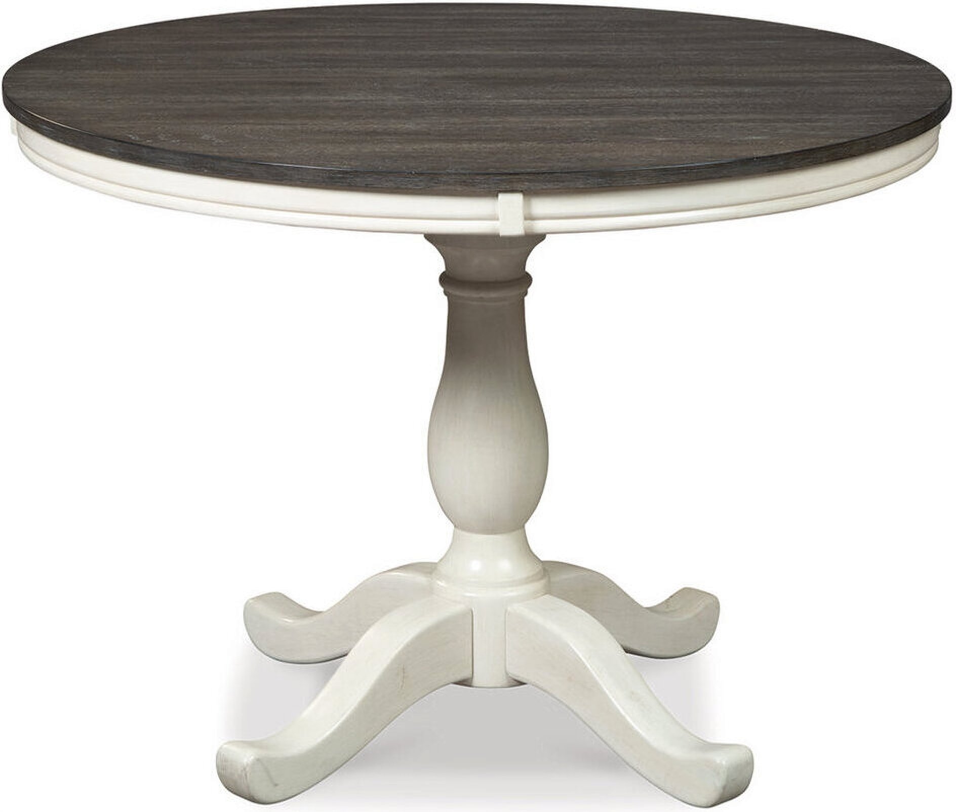 Nelling White And Brown Round Dining Table by Ashley Furniture |  1StopBedrooms