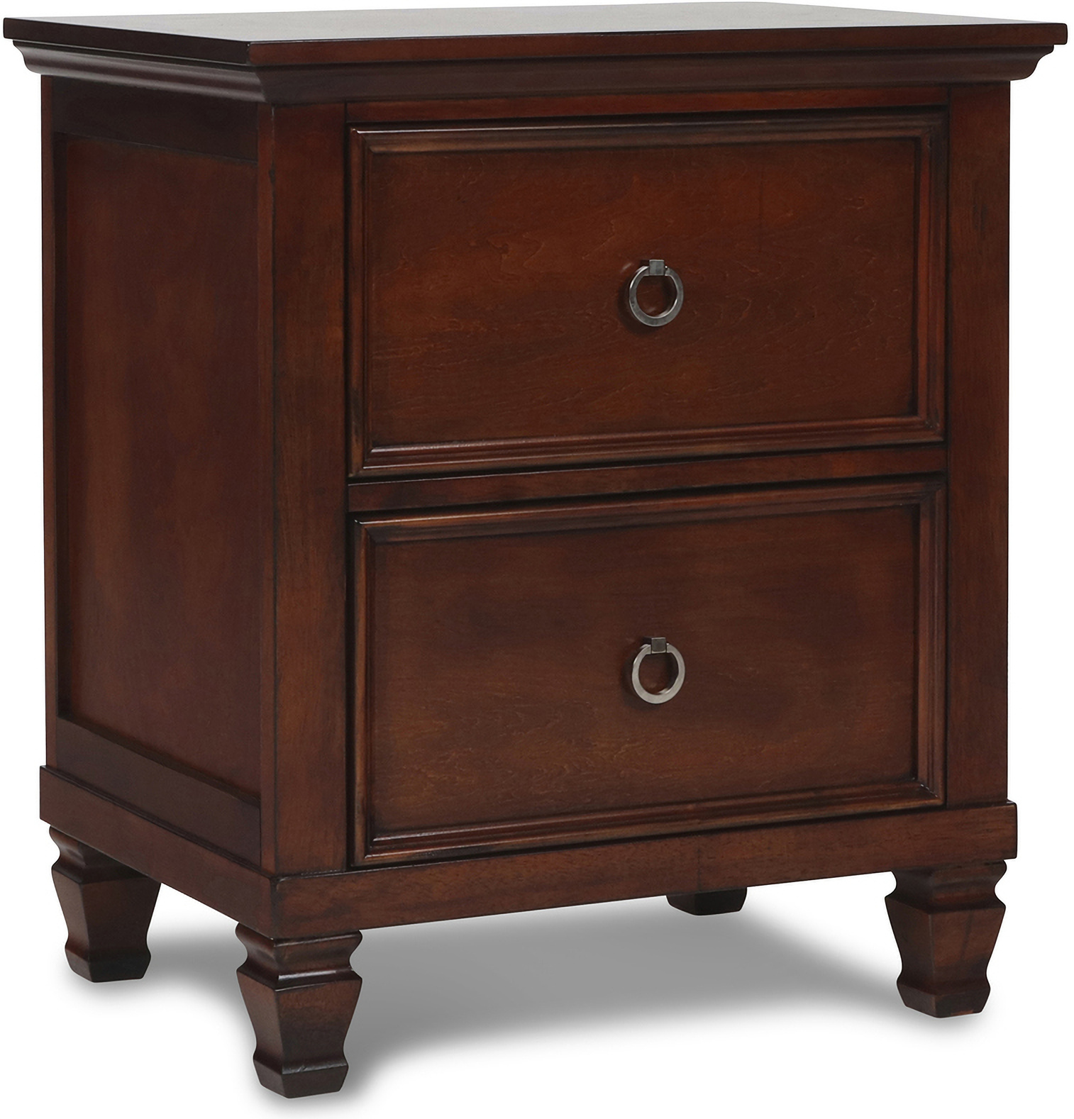 New Classic Furniture Tamarack Nightstand In Brown Cherry 00 043