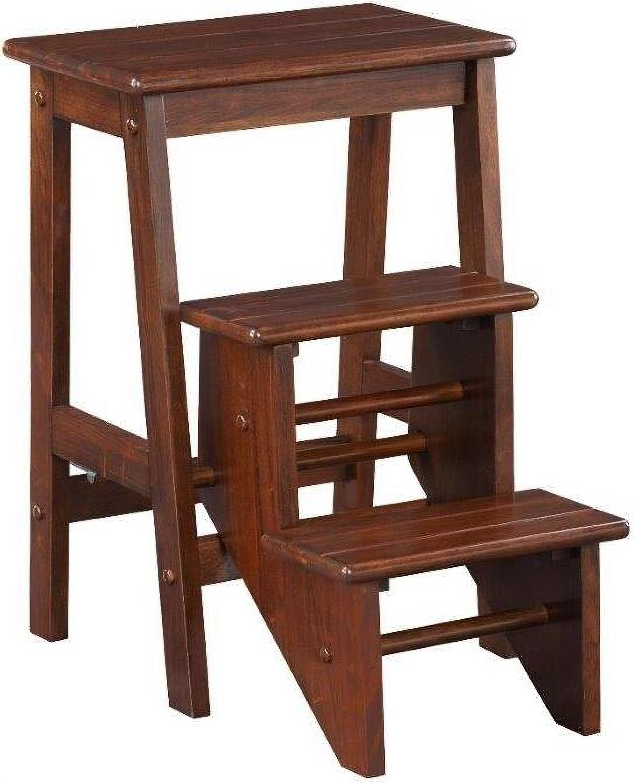 Niko Folding 24 Inch Step Stool In Cappuccino by Boraam Industries