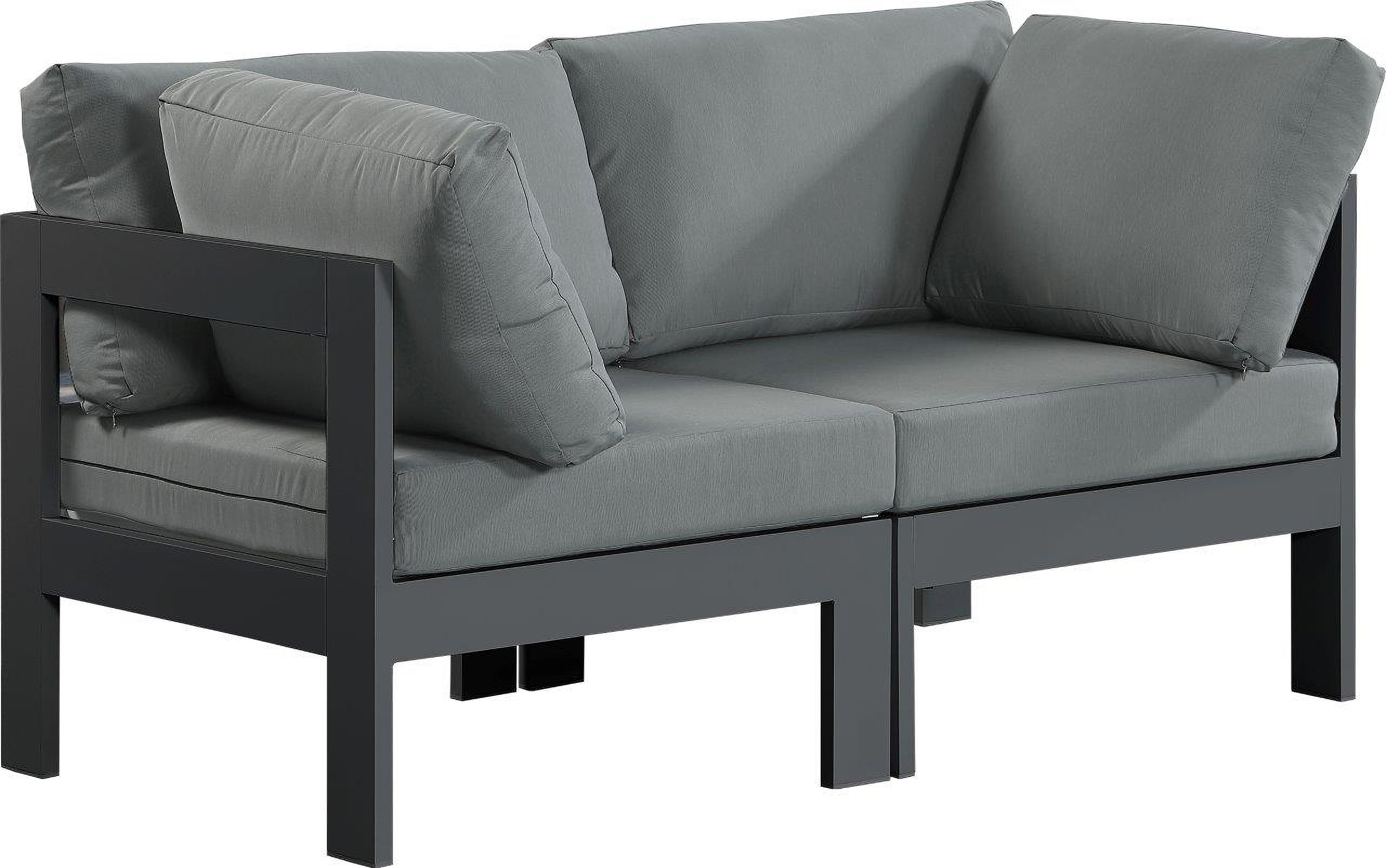 Nizuc Grey Waterproof Fabric Outdoor Patio Modular Sectional