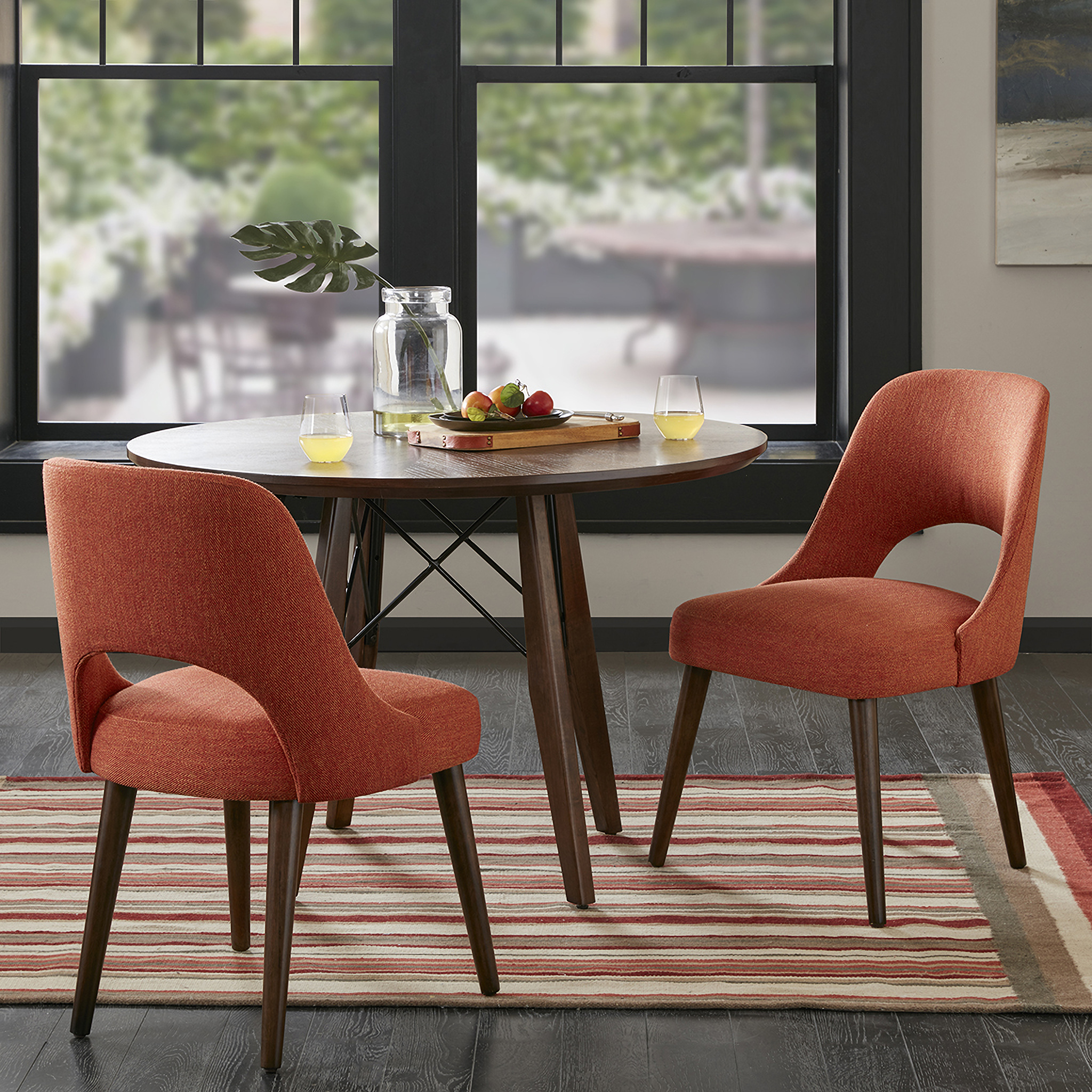 Dark orange dining chair new arrivals