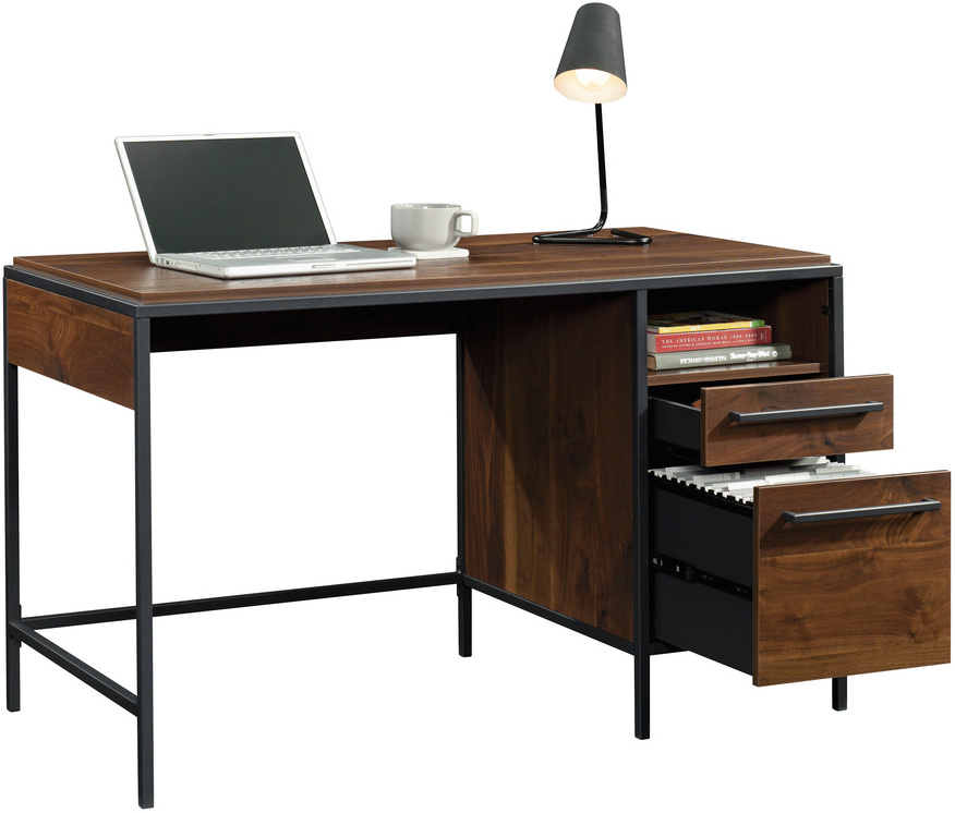 Baxton Studio Ezra Storage Computer Desk with Shelves