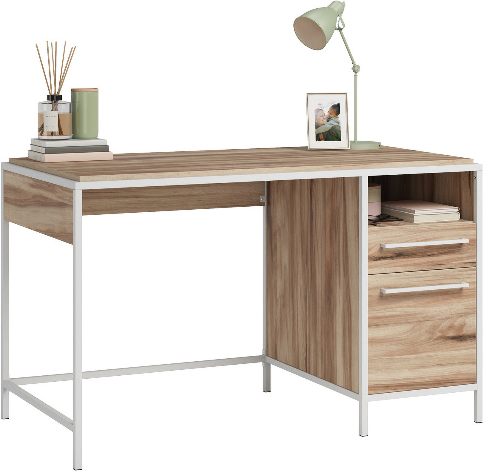 Nova Loft Desk In Kiln Acacia by Sauder 1StopBedrooms