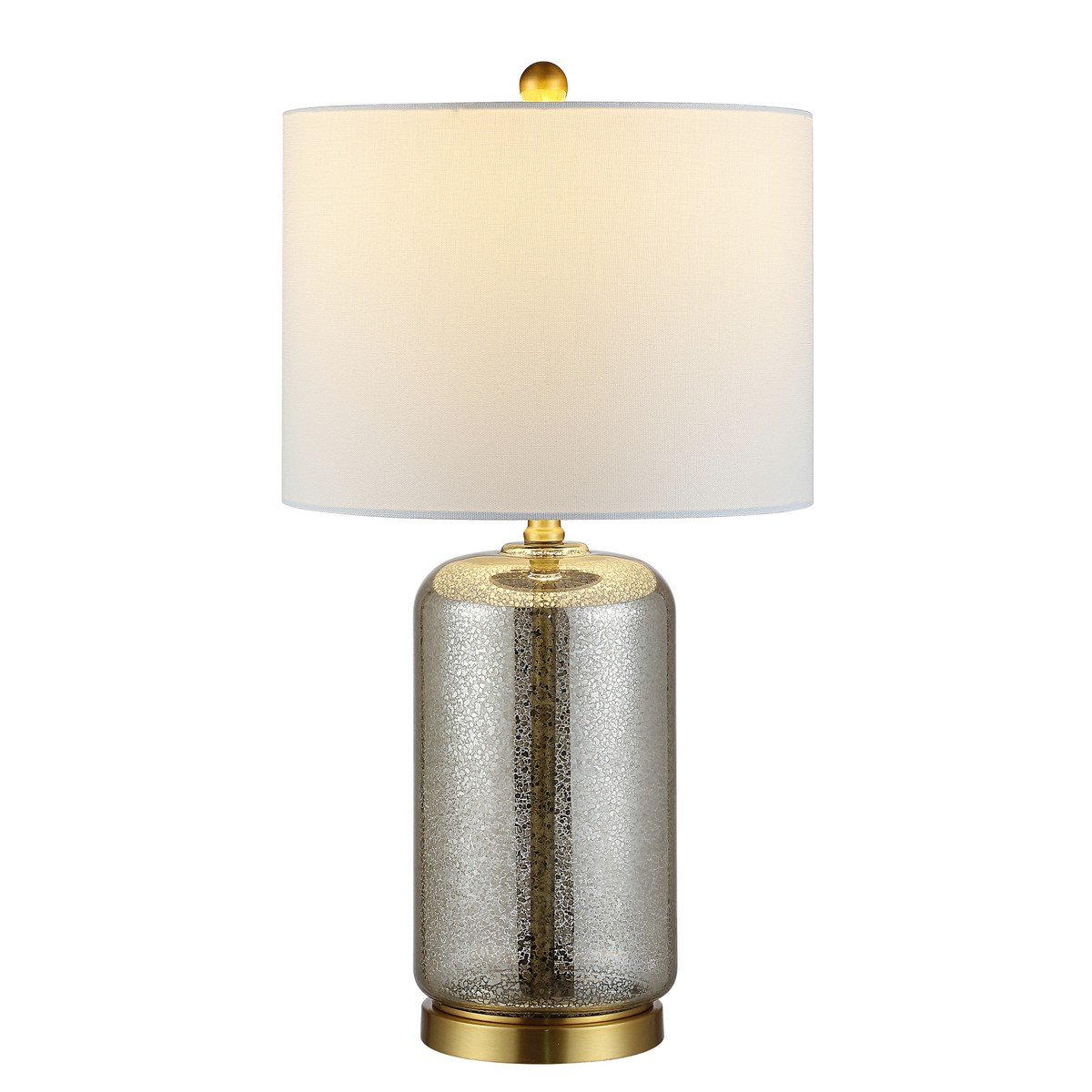 Novah Glass Table Lamp in Silver by Safavieh | 1StopBedrooms