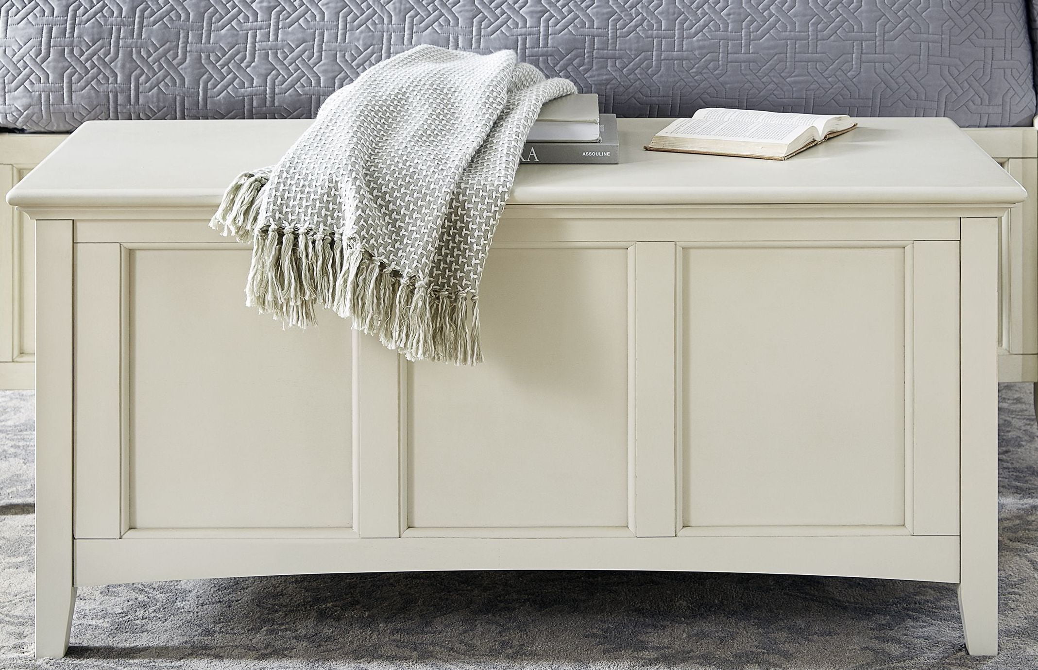 Northlake White Storage Trunk 1StopBedrooms.