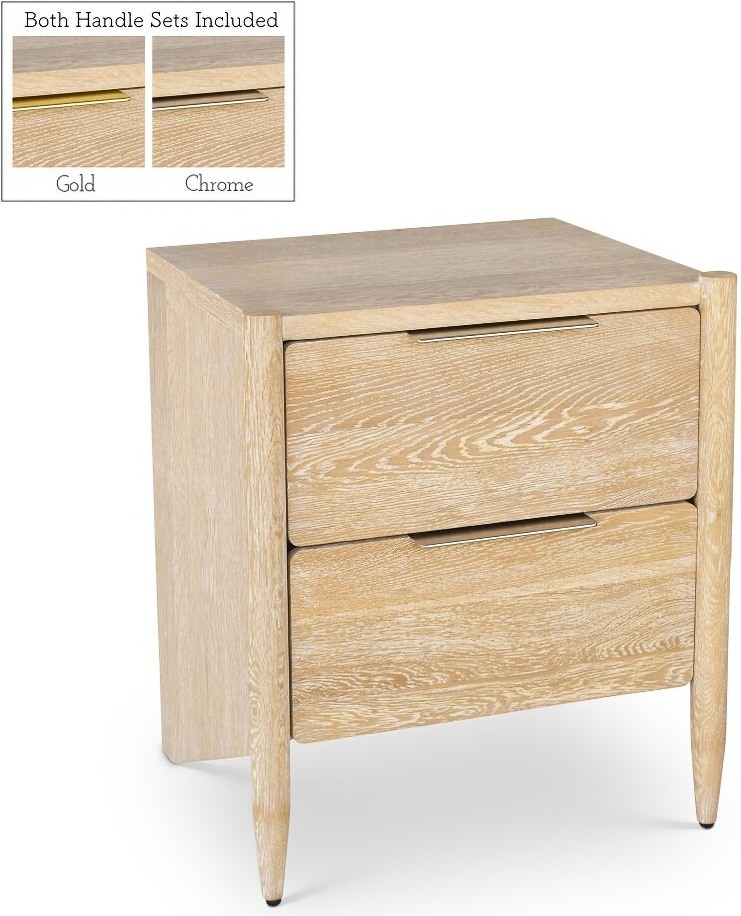 Oakwood Night Stand In White Oak by Meridian | 1StopBedrooms
