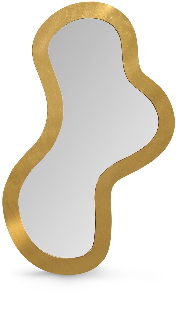 Oblique 28 x 48 Inch Mirror In Gold