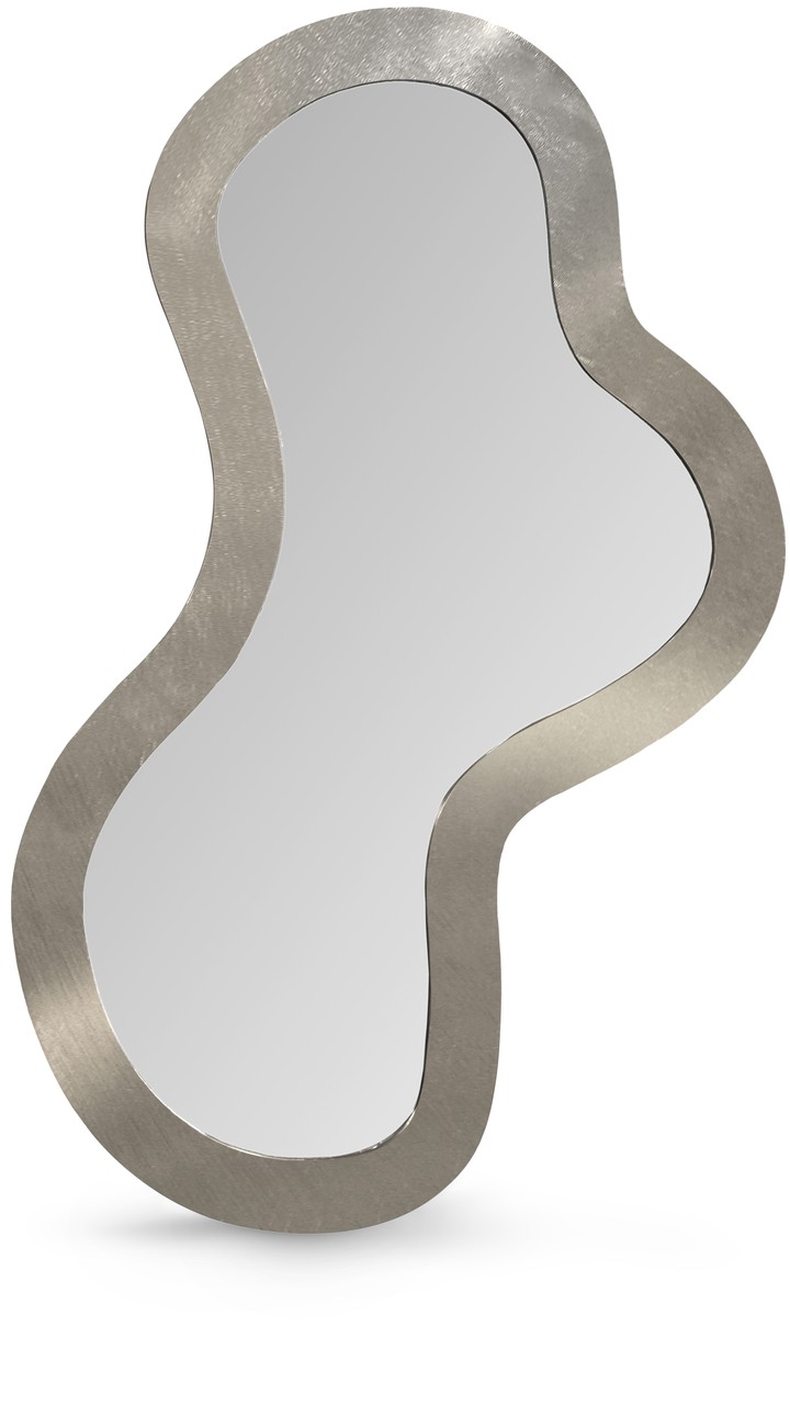 Oblique 28 x 48 Inch Mirror In Silver