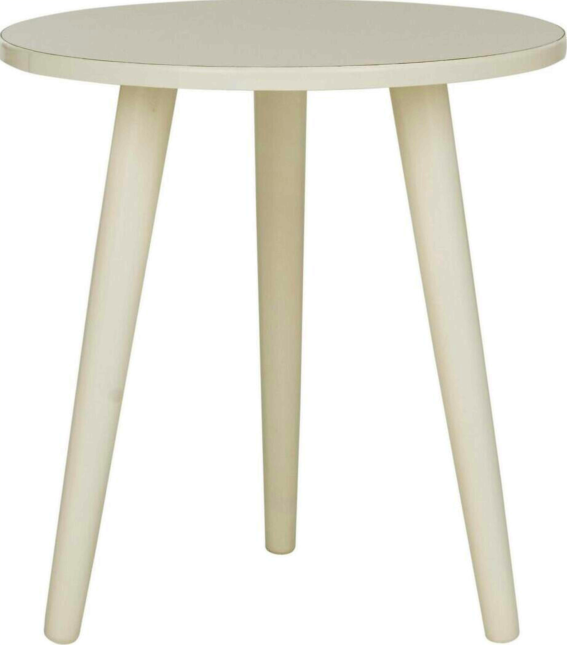 White Round Accent Table