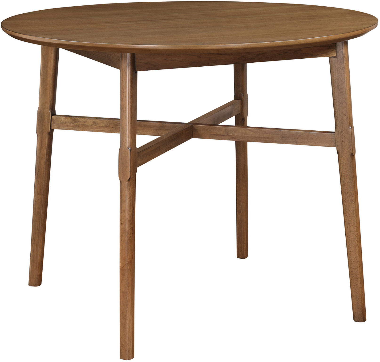 Oslo 46 Inch Round Dining Table In Brown
