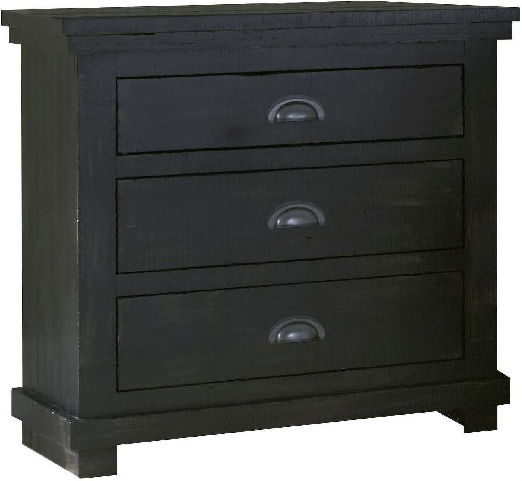 Willow Distressed Black Nightstand by Progressive Furniture | 1StopBedrooms