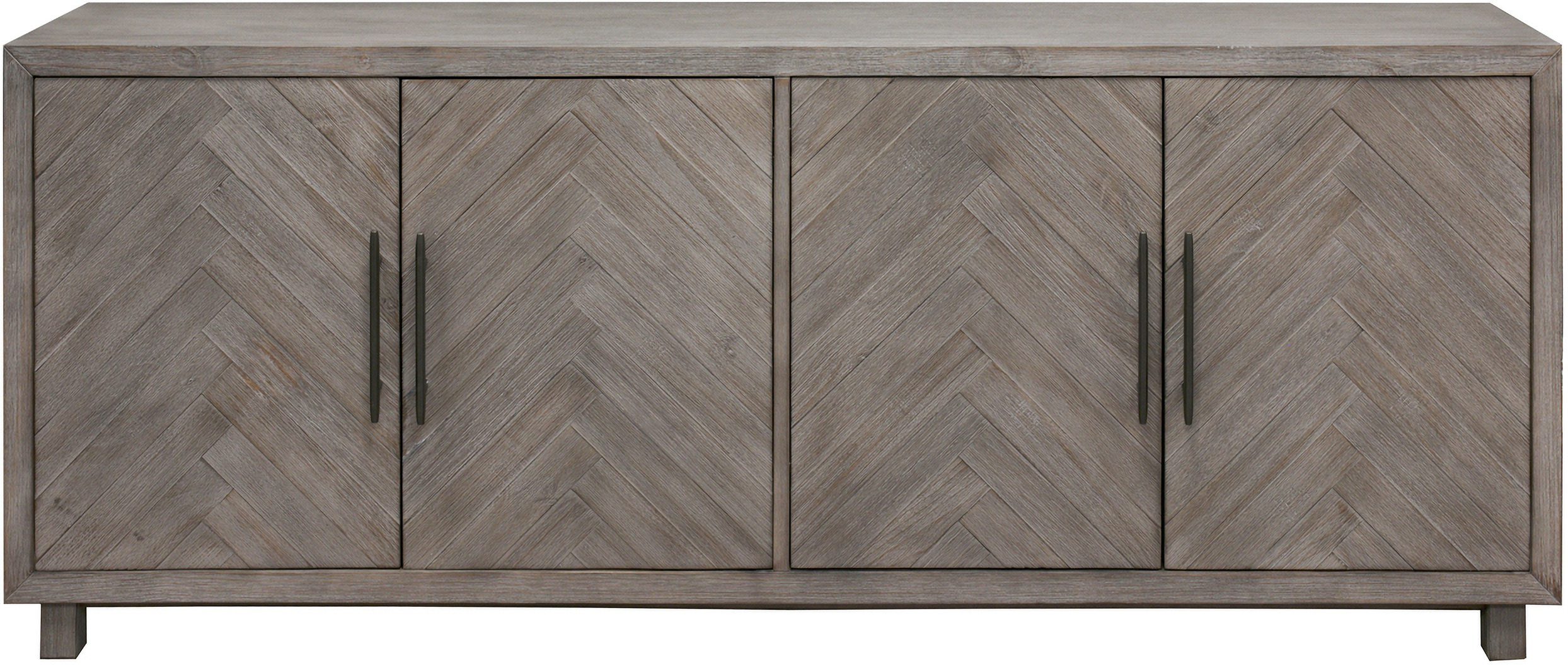 Palisades 80 Inch Four Door TV Console In Gray