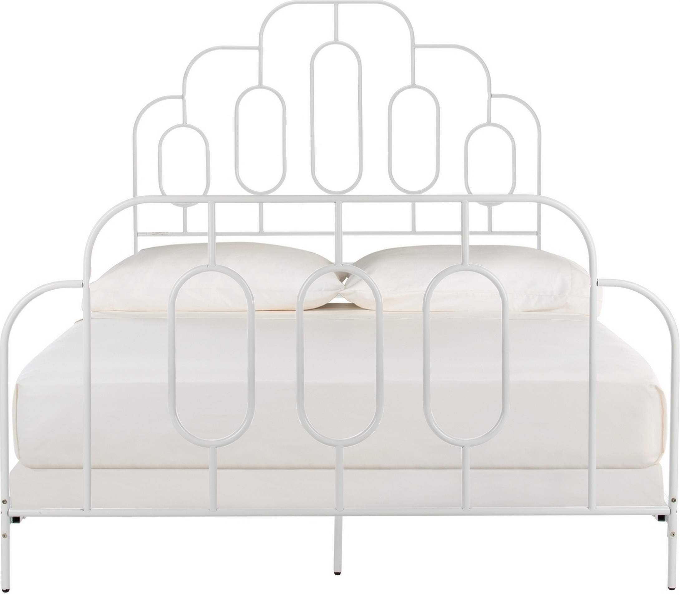 Paloma White Metal Queen Retro Bed by Safavieh | 1StopBedrooms