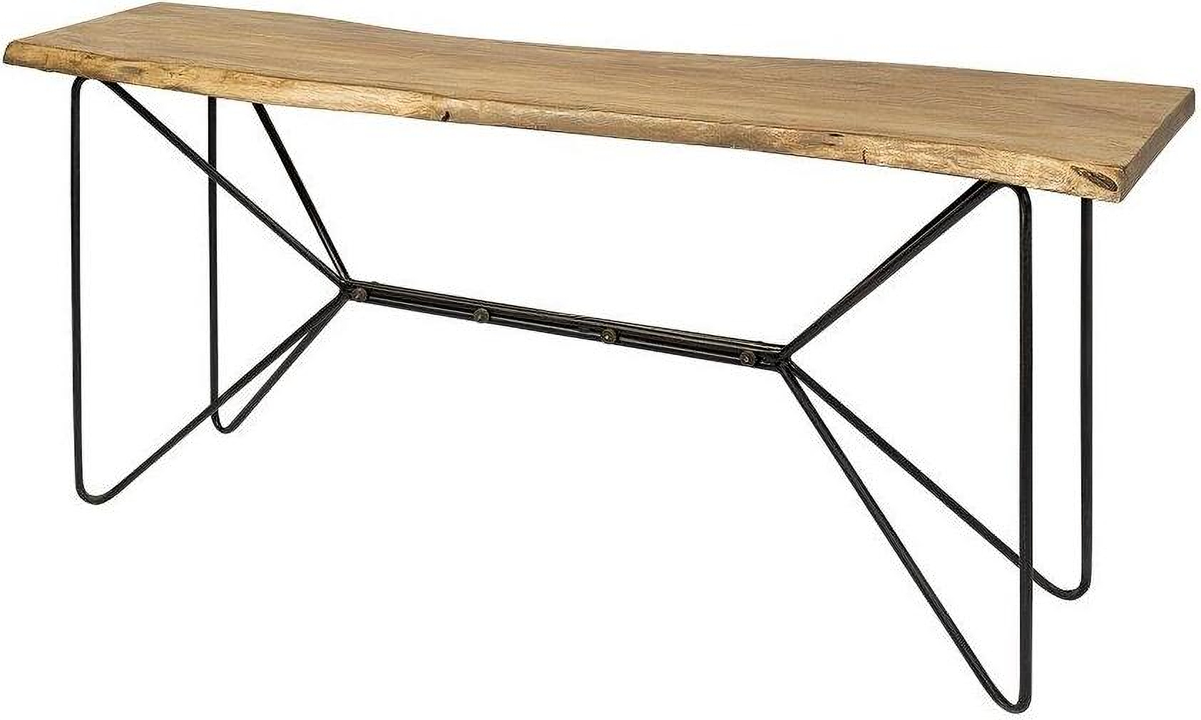 Papillion I Blonde Wood And Iron Console Table by Mercana | 1StopBedrooms
