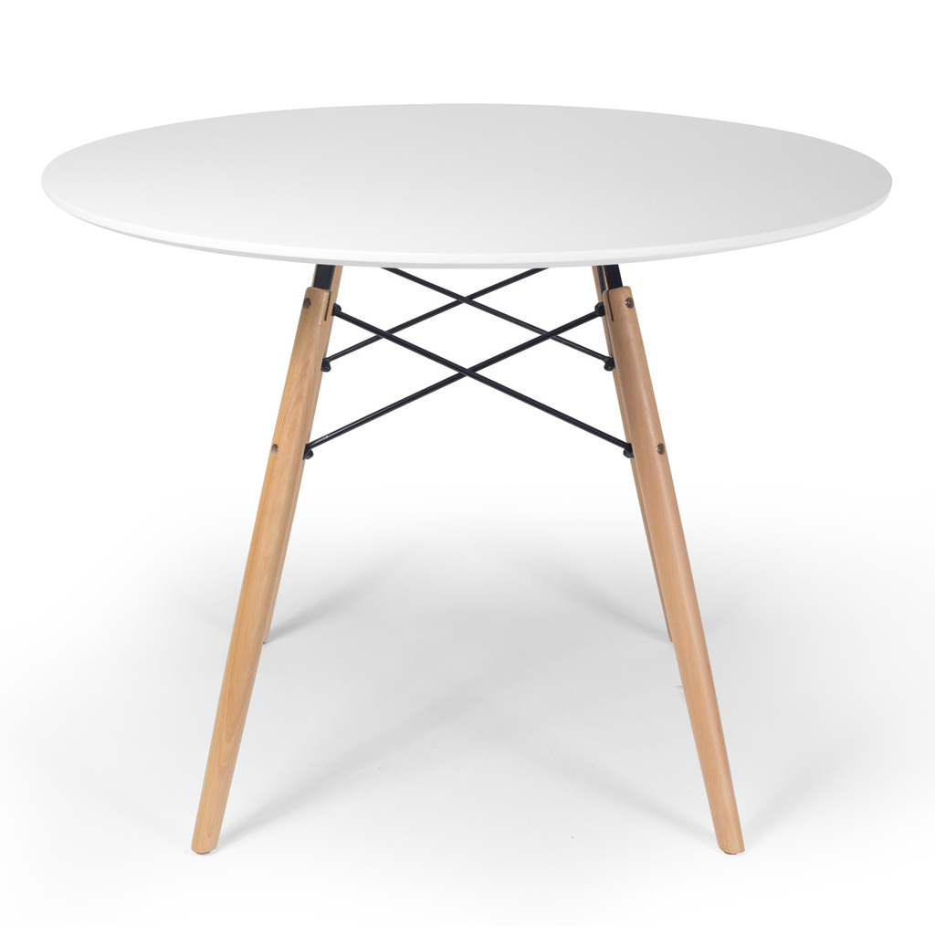 Parisian 39 Inch Round Dining Table In White by Aeon | 1StopBedrooms