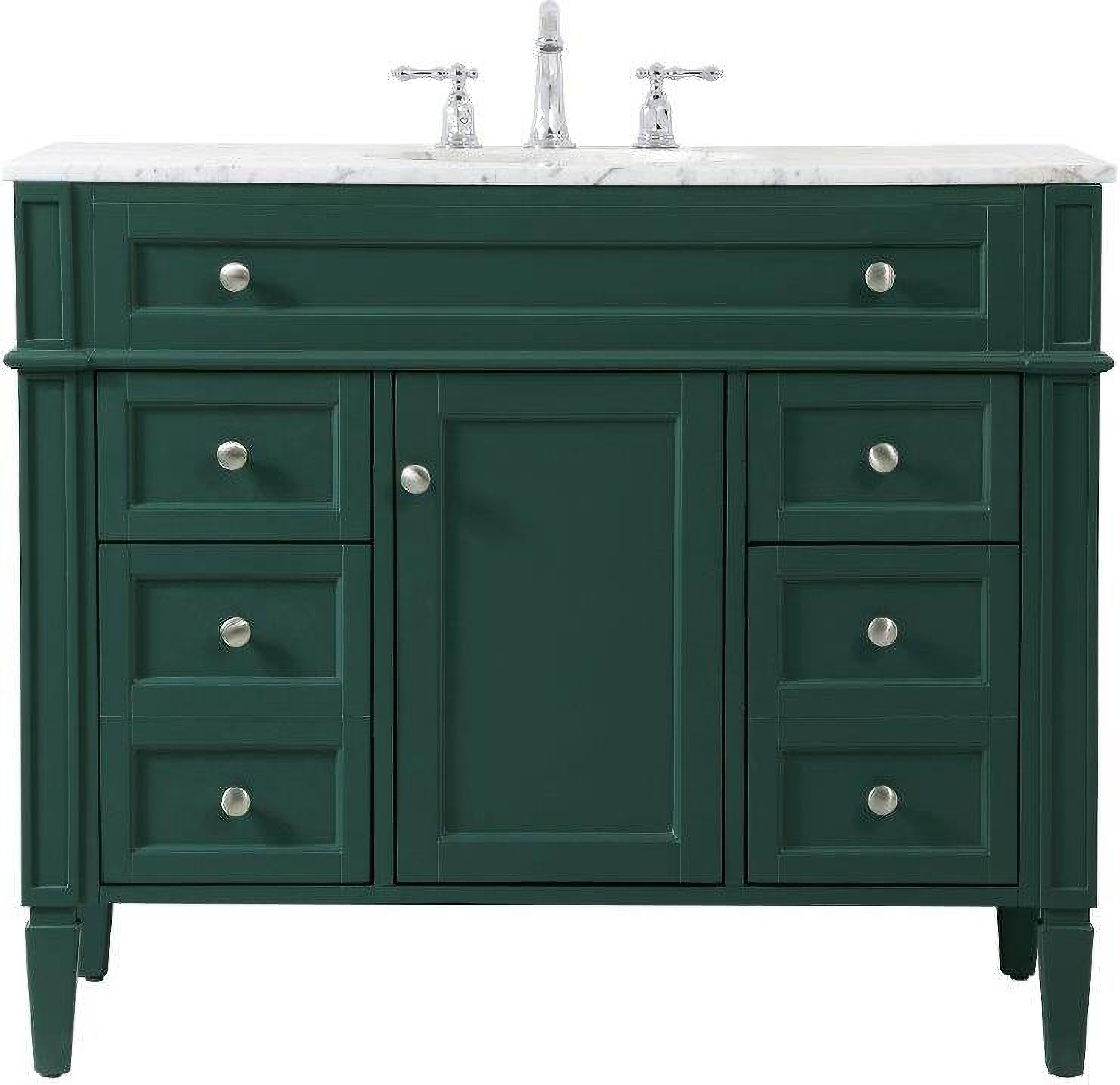 Park Avenue 42 Inch Single Bathroom Vanity In Green by Elegant Lighting | 1StopBedrooms