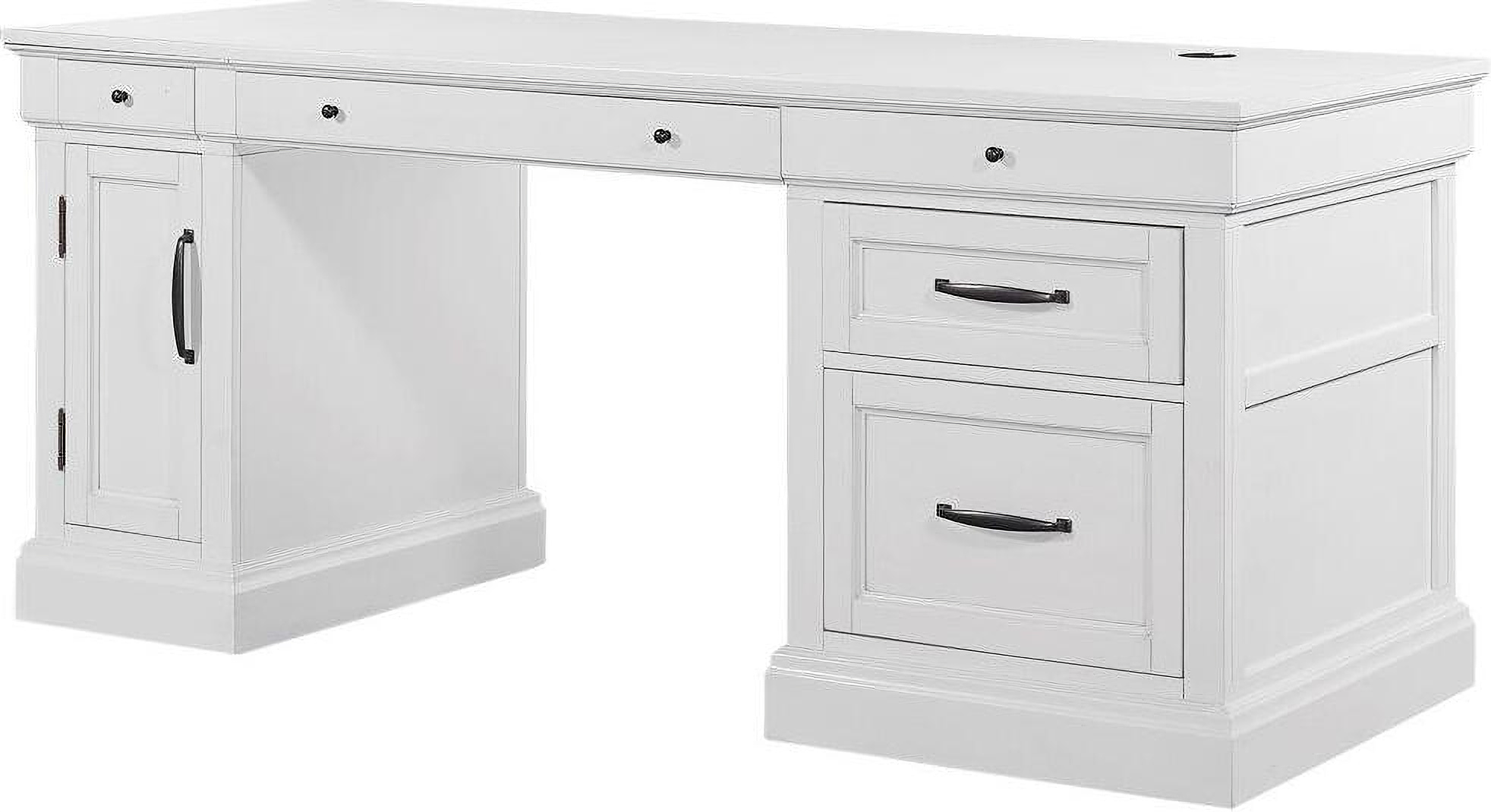 Manhattan Comfort Palermo Classic L Desk White