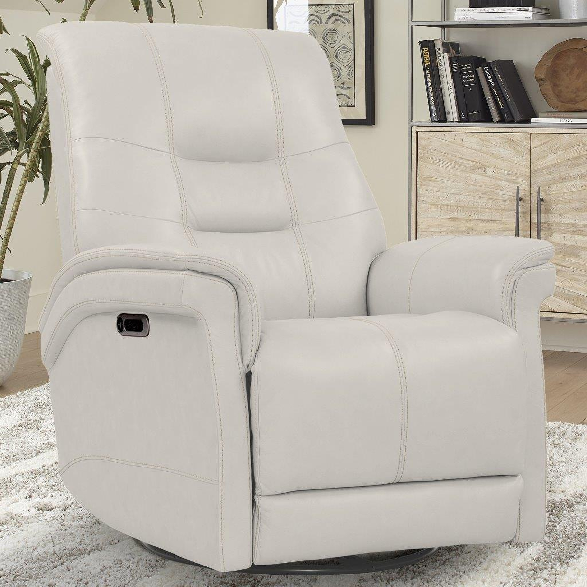 Parker Living Carnegie Verona Ivory Power Cordless Swivel Glider