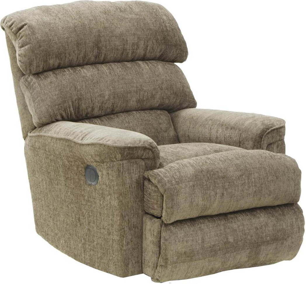 Catnapper Machado Oversized Chaise Rocker Recliner in Charcoal