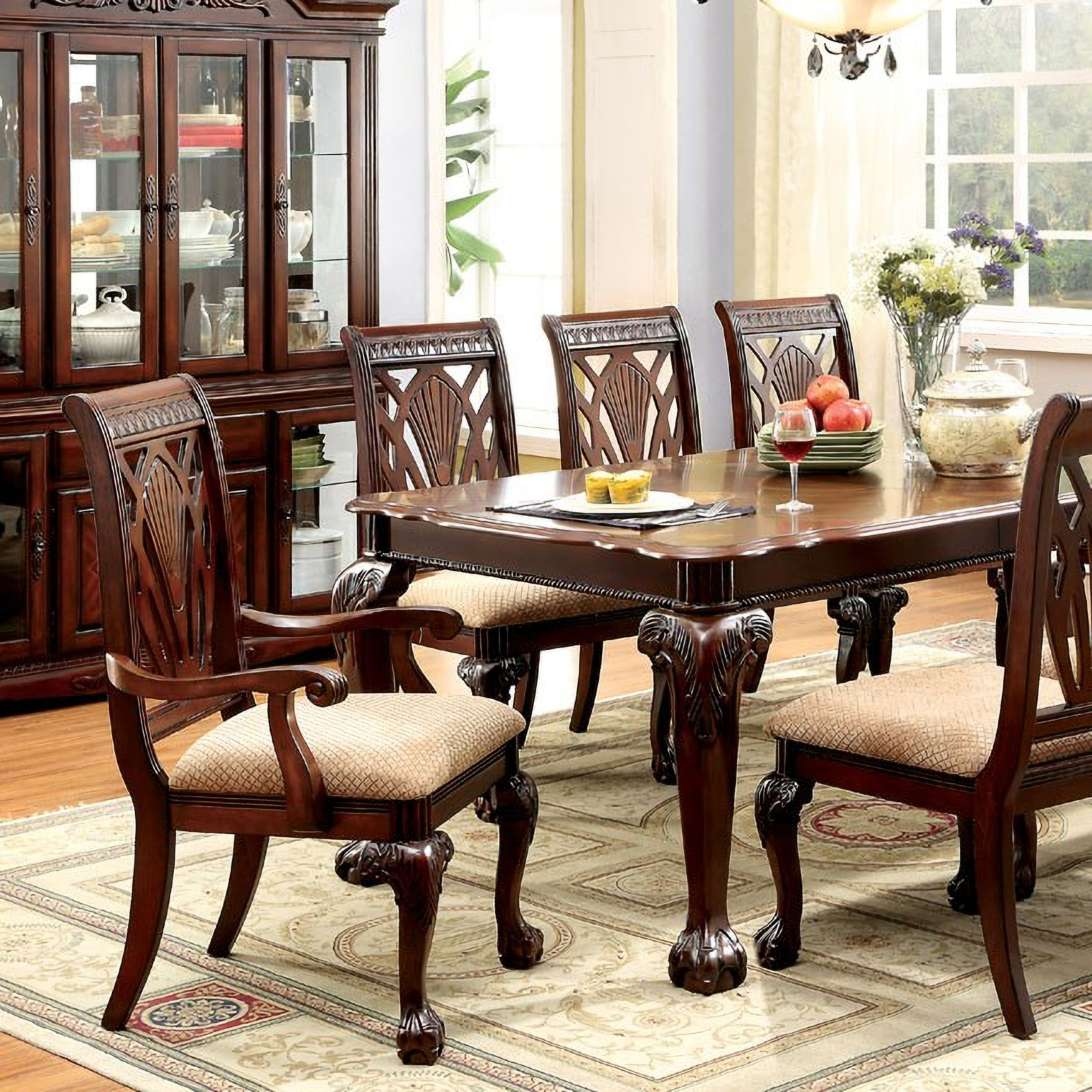 Cherry extendable deals dining table