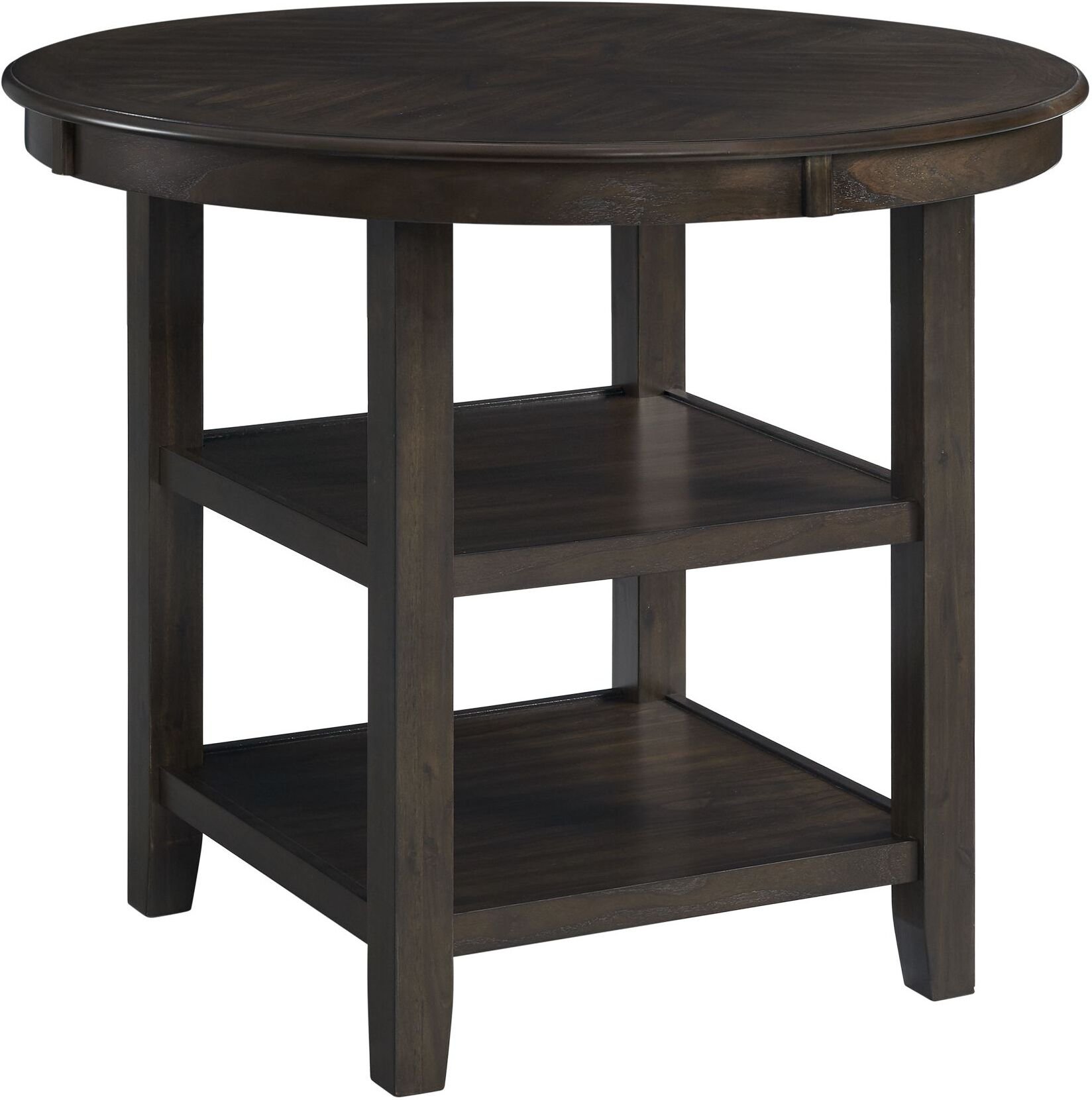 Progressive Furniture Kenny Walnut Chocolate Storage Counter Table