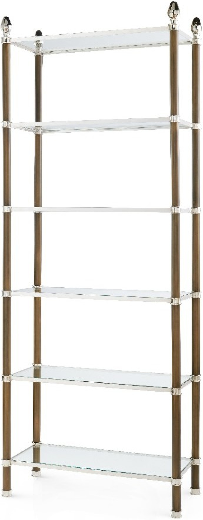 Pierce Etagere Set of 2 In Bronze and Polished Nickel by Villa House