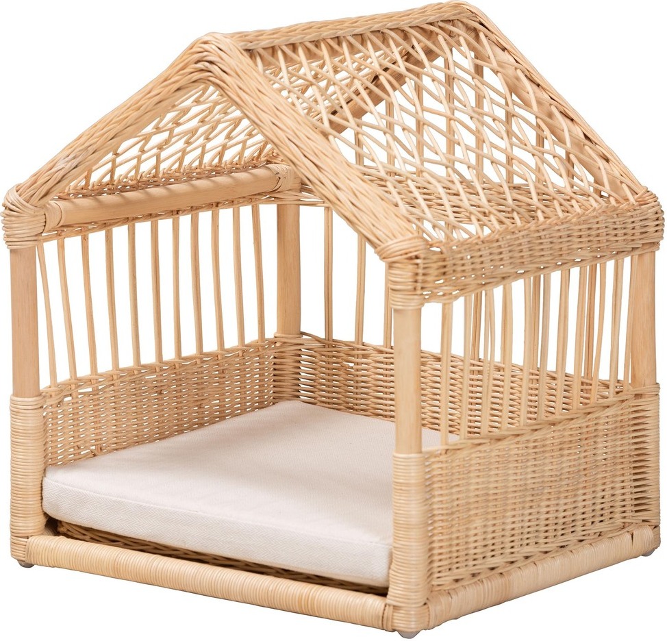 Pieta Rattan Pet Bed In Natural Brown
