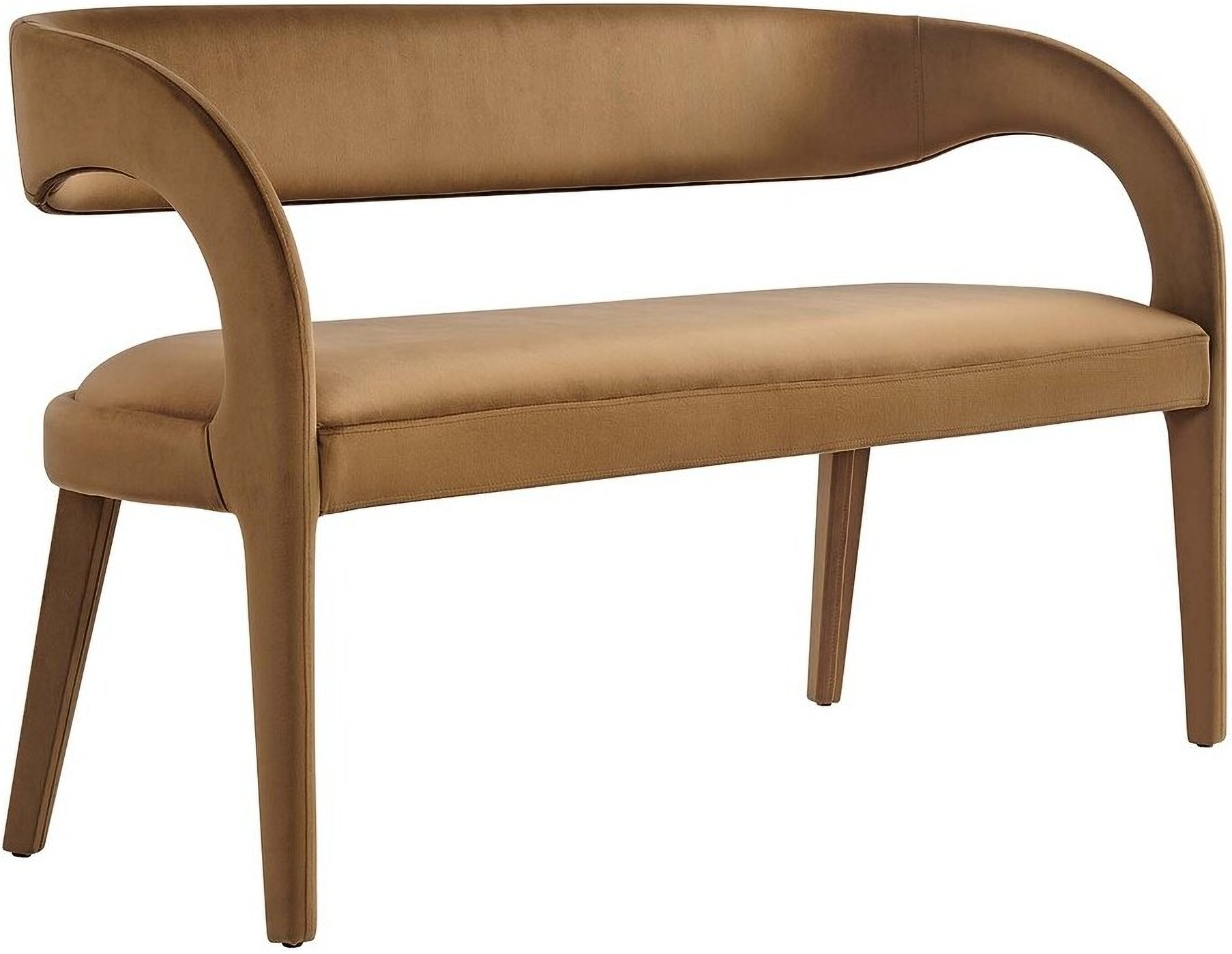 Pinnacle Performance Velvet Accent Bench In Brown
