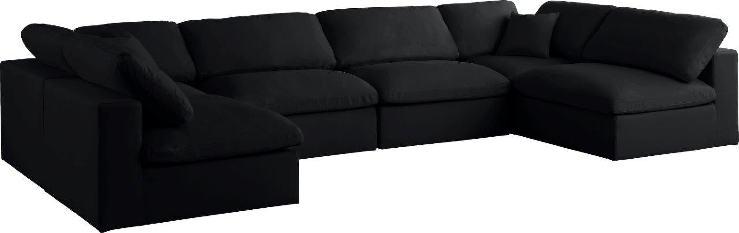 Meridian furniture plush standard deals velvet cloud modular sectional